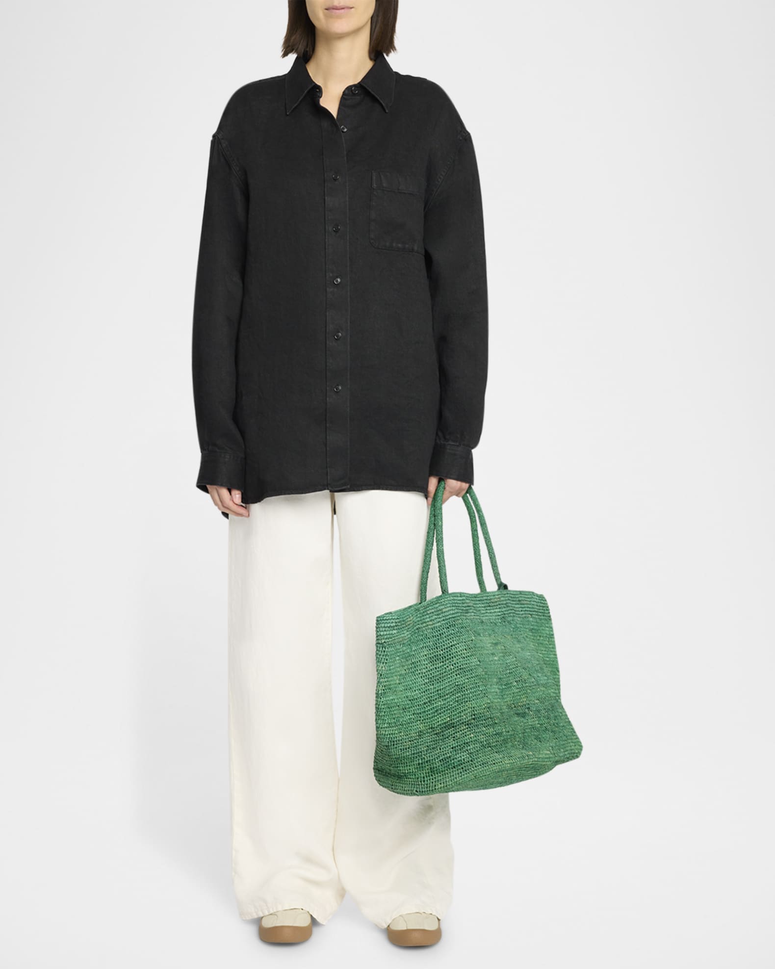 Nesson Oversized Linen Button-Down Shirt 1