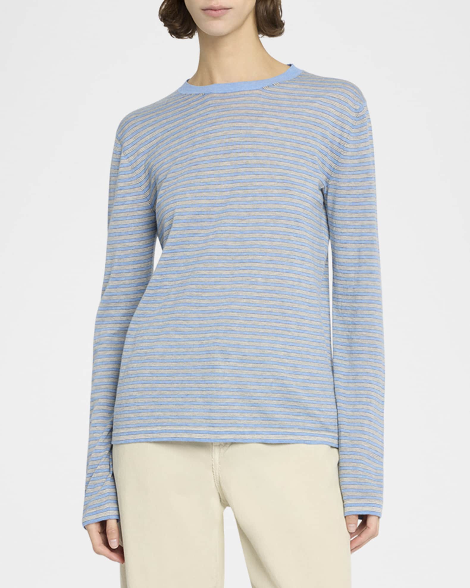 THE ROW Juhi Stripe Cashmere-Blend Top | Neiman Marcus THE ROW Juhi Stripe Cashmere-Blend Top | Neiman Marcus