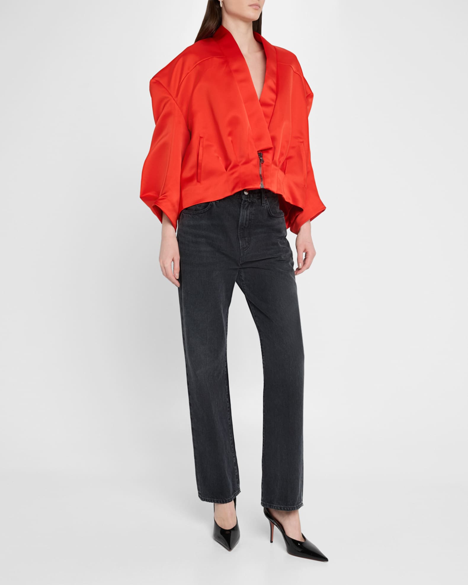 Sculpted Back Bomber Jacket 1