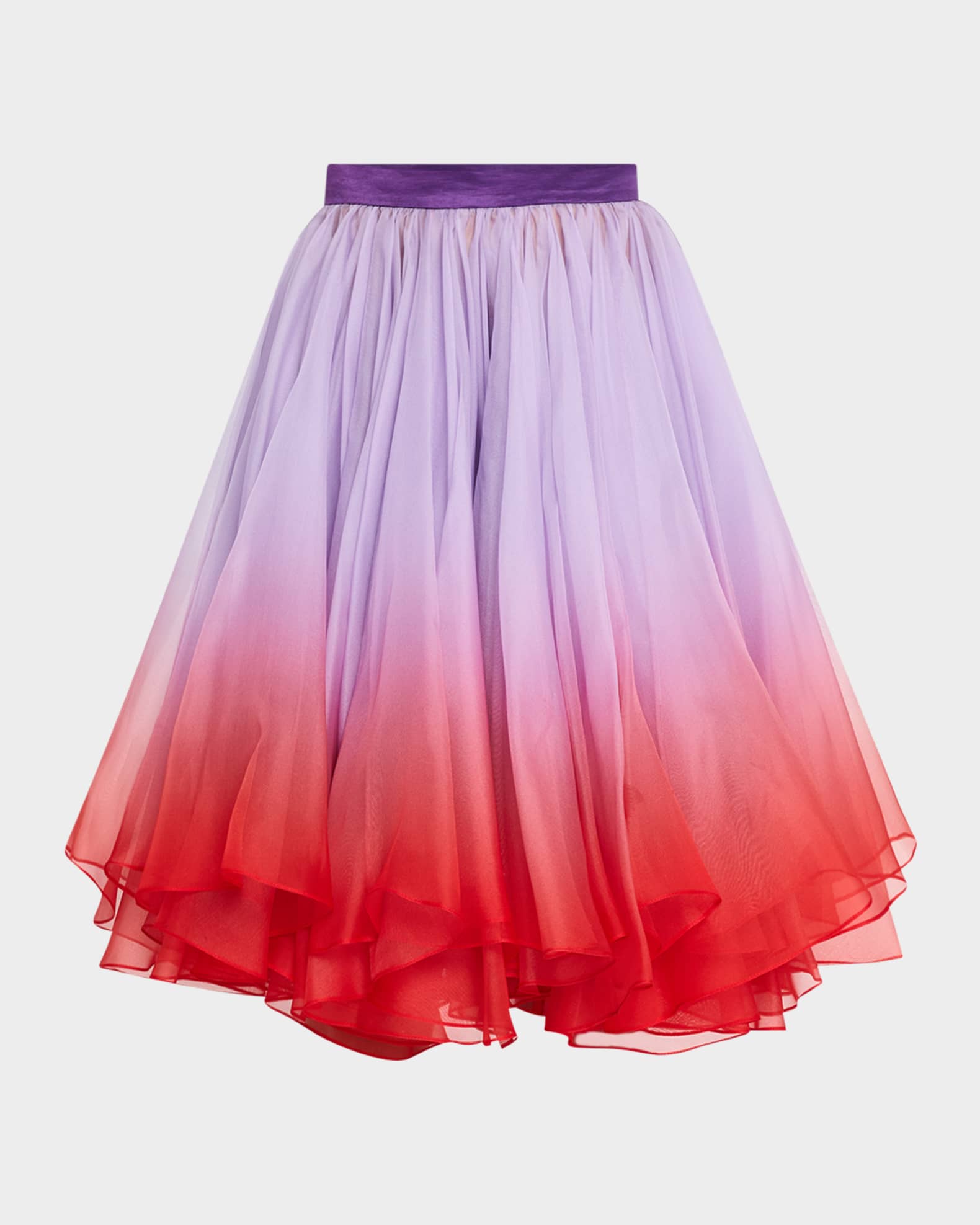 Ombre Flounce Circle Skirt 0