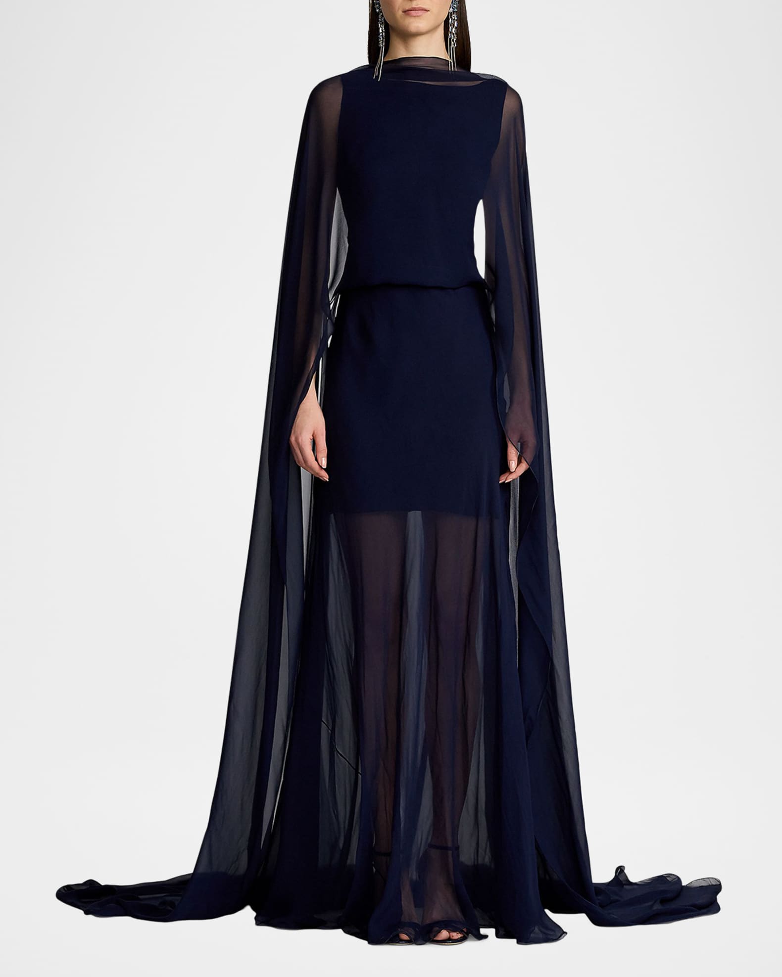 Dylon Washed Chiffon Scarf Evening Dress 1