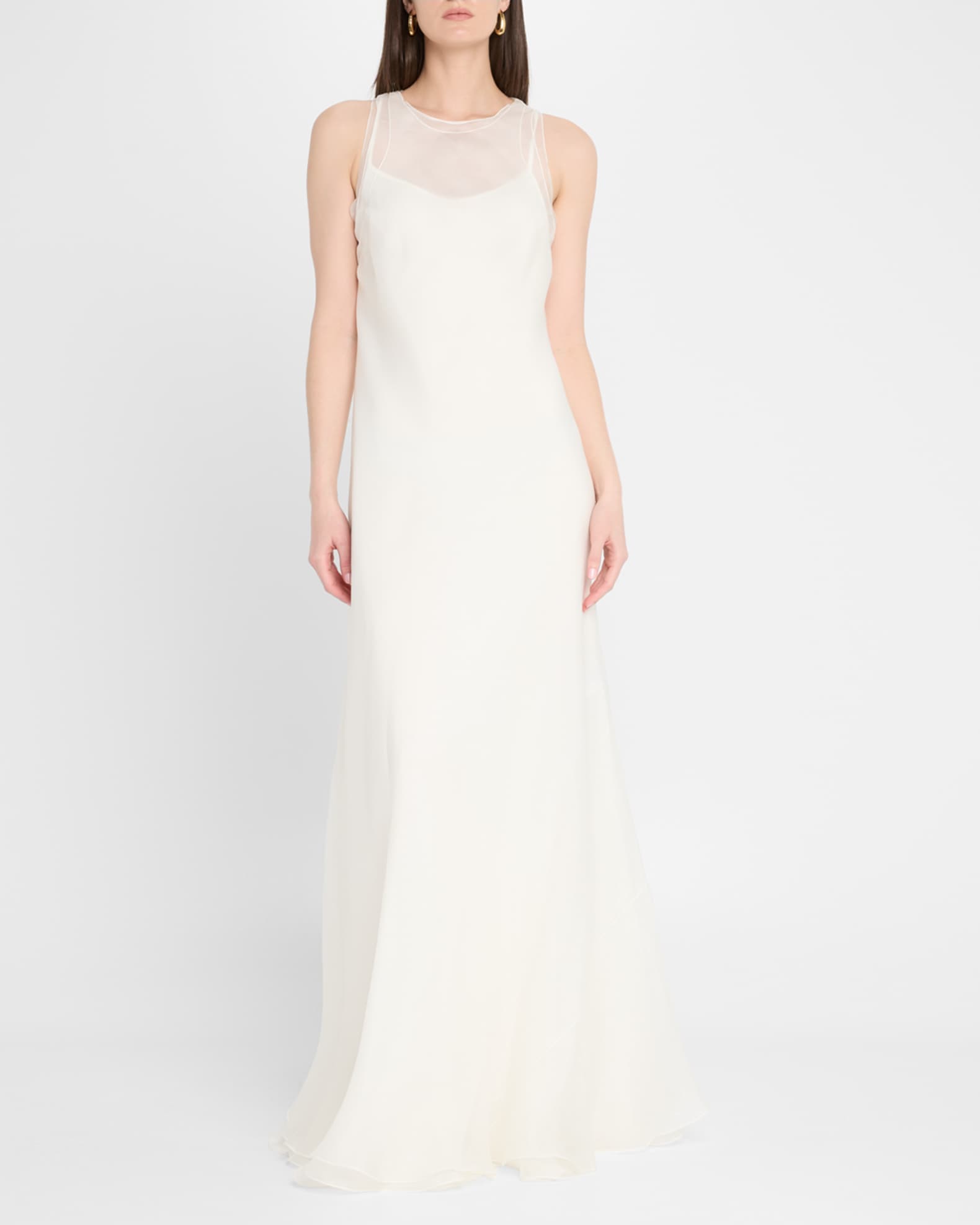 Zackery Washed Organza Evening Dress 1