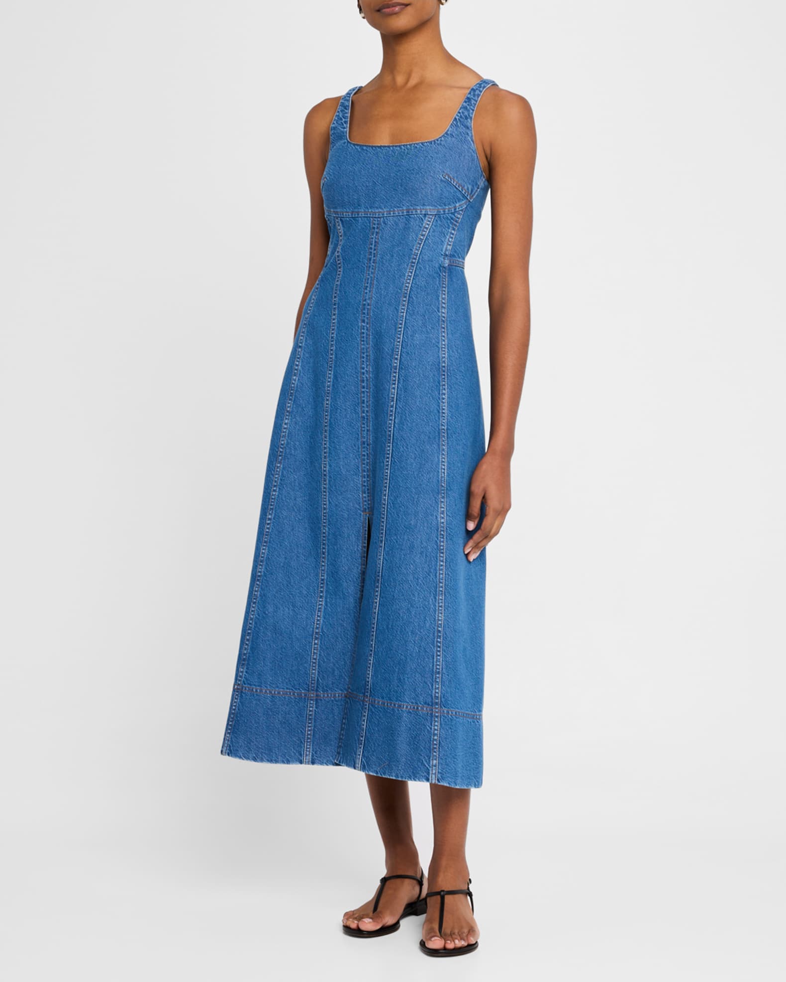 Felicity Sleeveless Denim Midi Dress 1