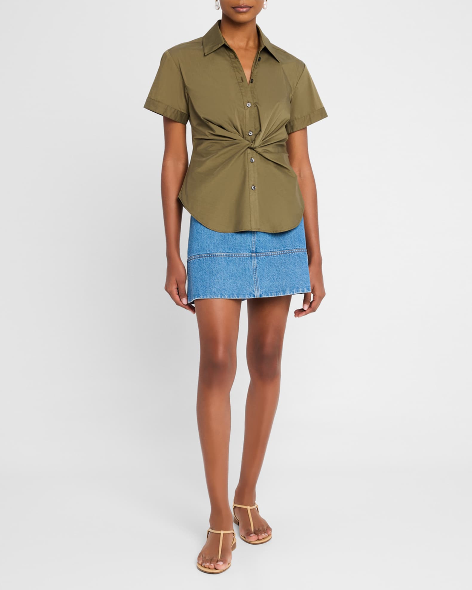 Oakey Short-Sleeve Twist Top 1