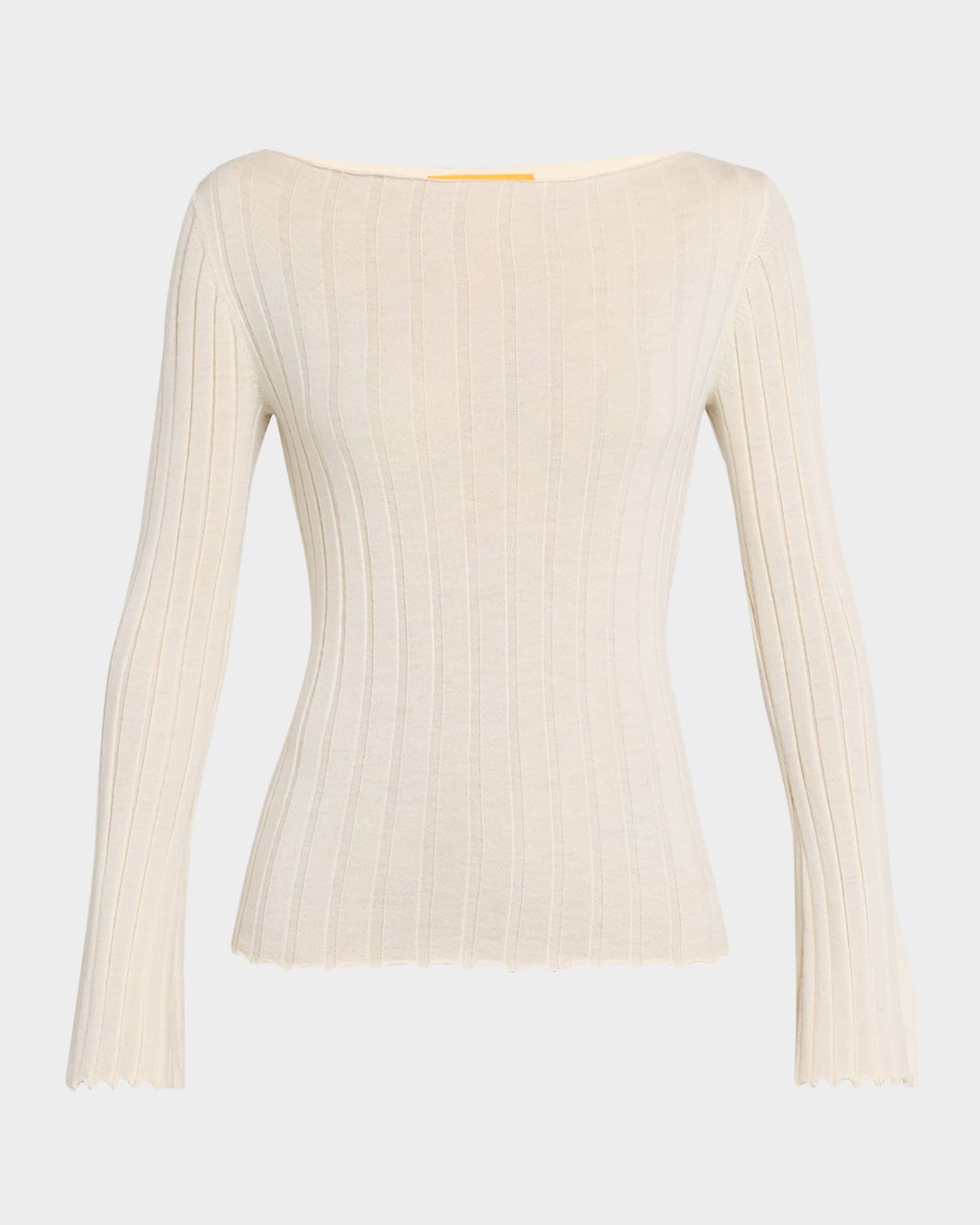 Rib Flare Cashmere Top