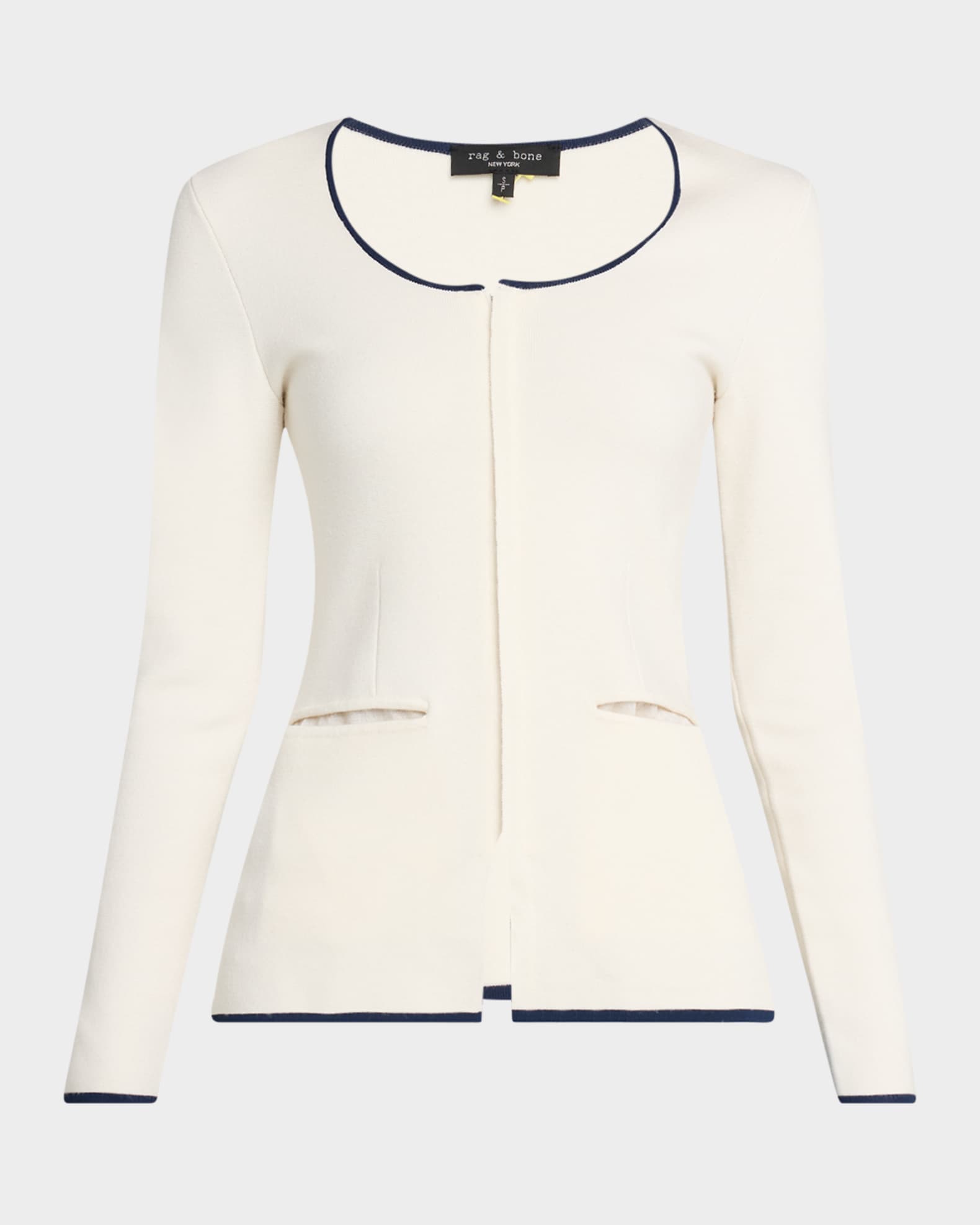 Ella Long-Sleeve Zip-Front Top 0