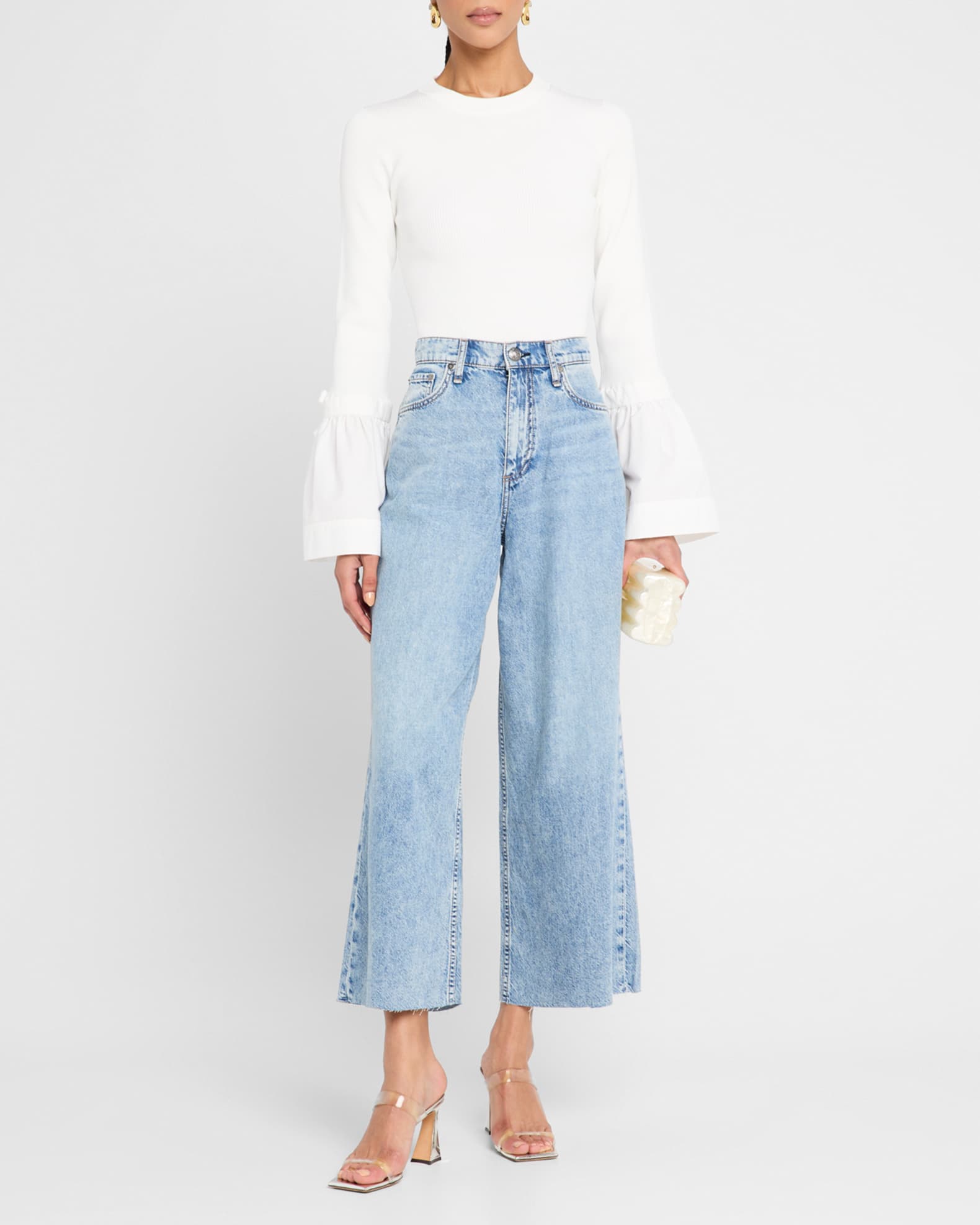 Featherweight Andi High-Rise Wide Ankle Jeans 1