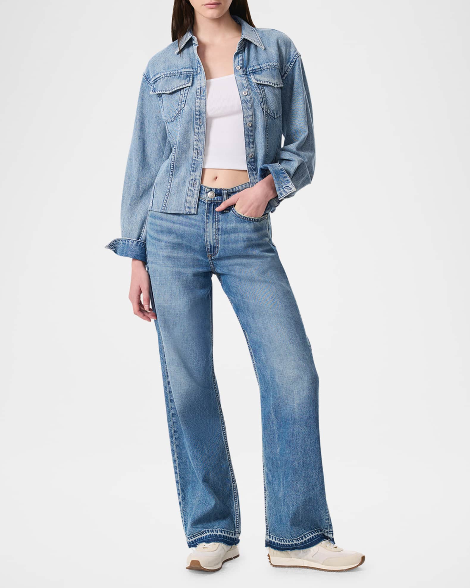 Featherweight Logan Wide-Leg Jeans 1