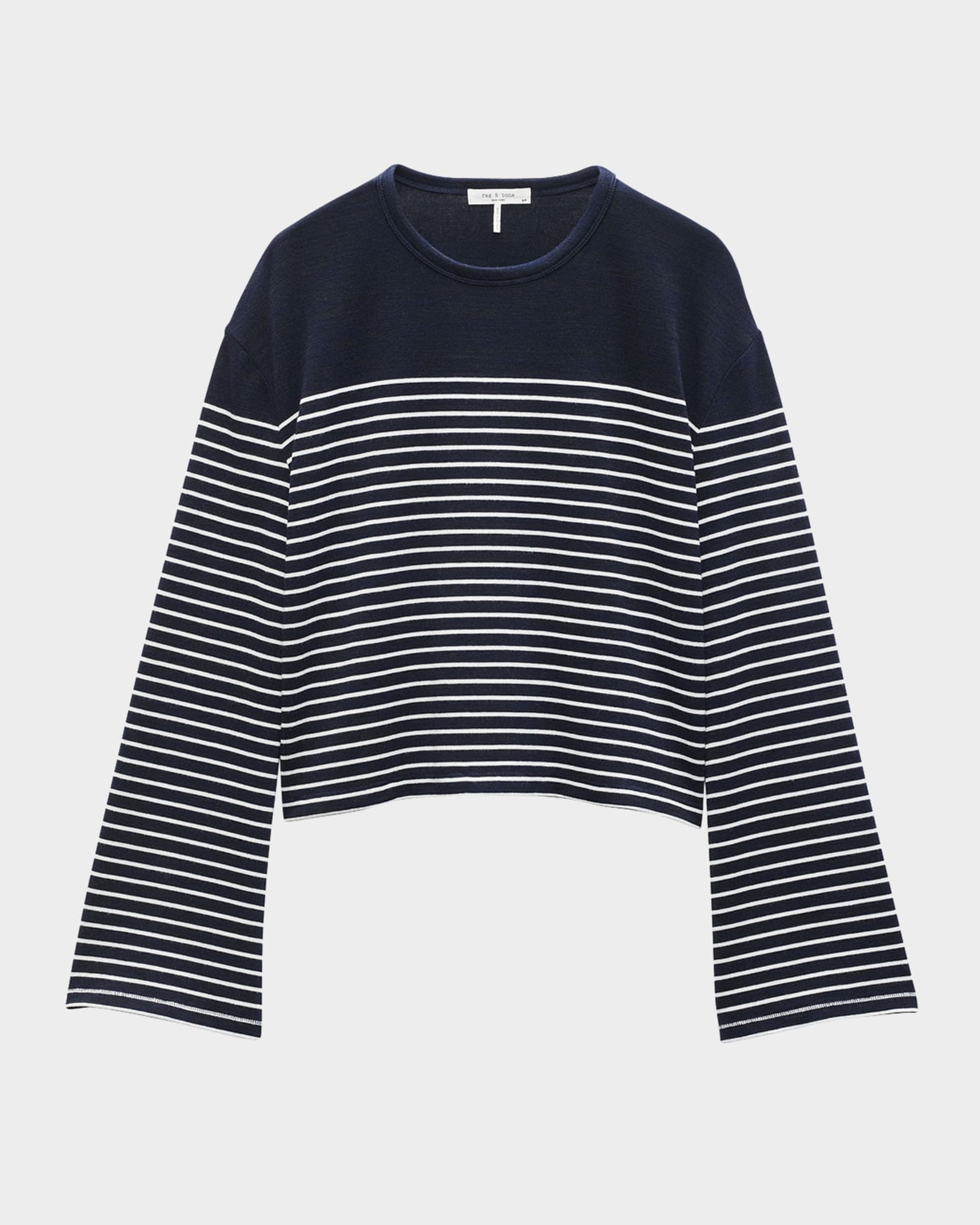 The Knit Stripe Boxy Long-Sleeve Tee