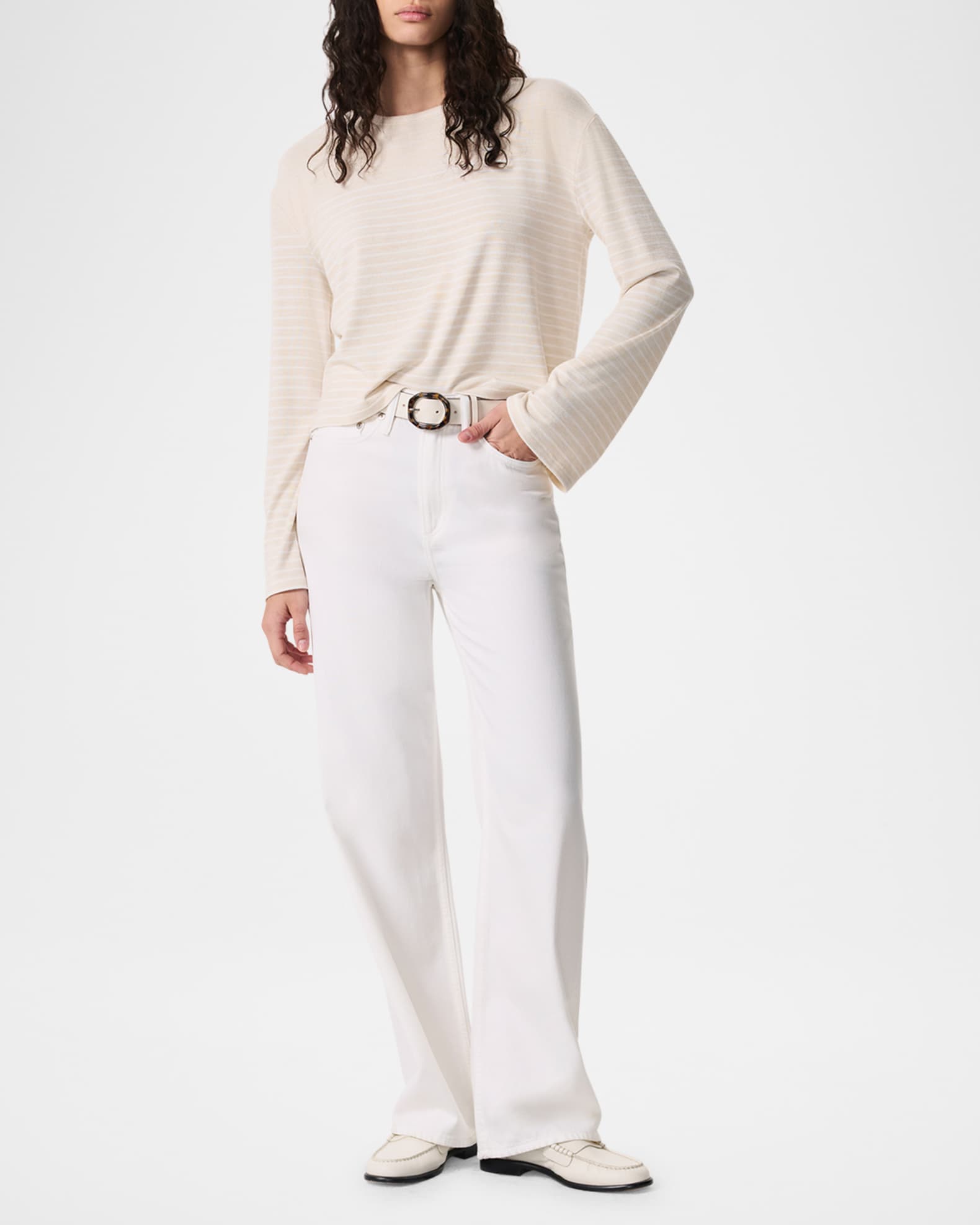 The Knit Stripe Boxy Long-Sleeve Tee 1