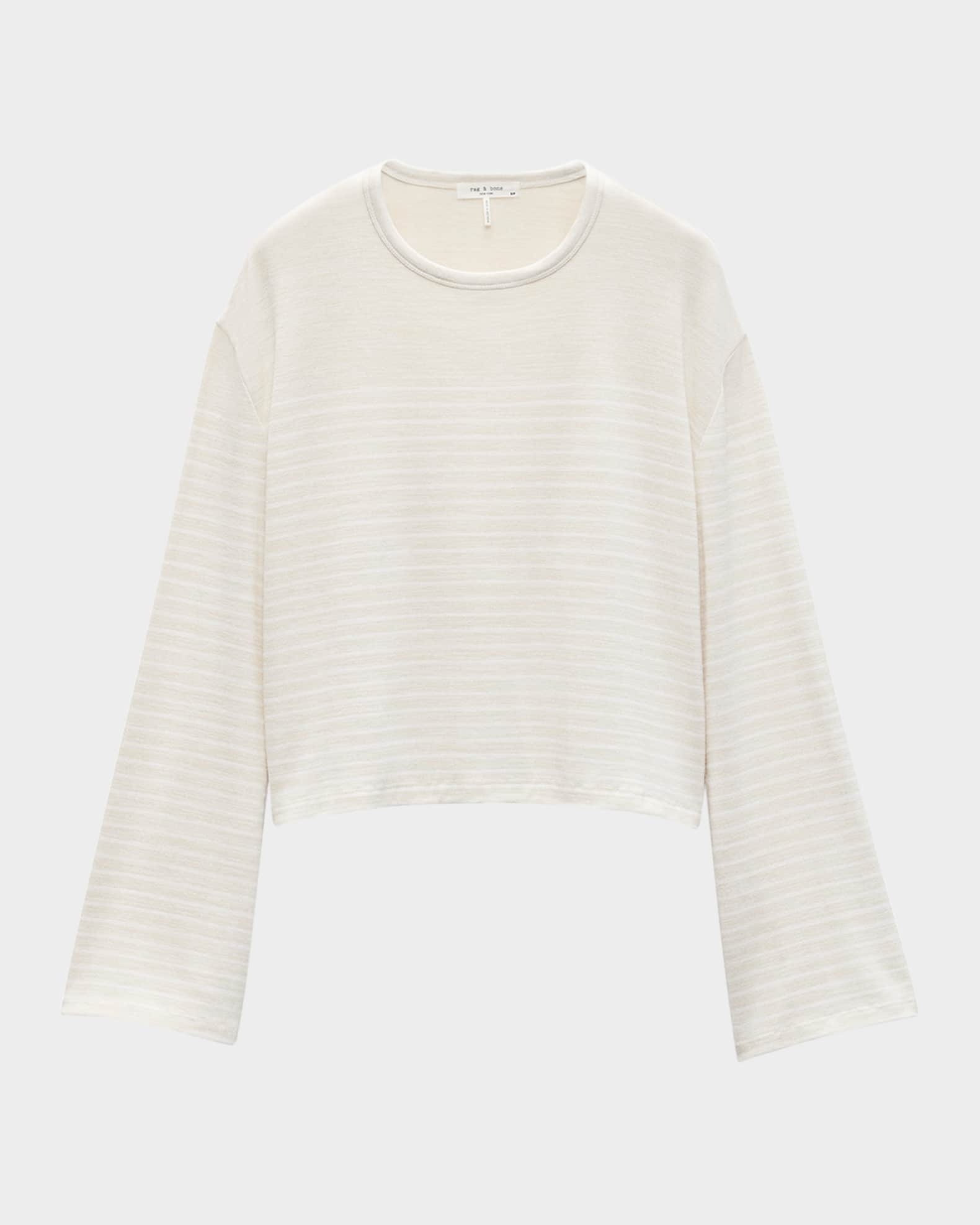 The Knit Stripe Boxy Long-Sleeve Tee 0