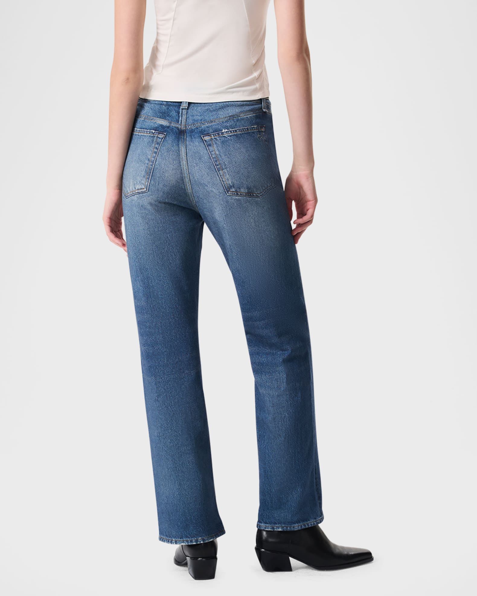 Rag & Bone Miramar Shea High-Rise Ankle Straight Jeans