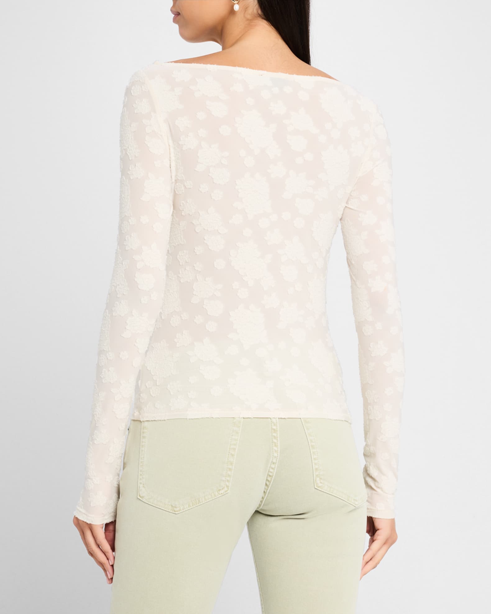 Rag & Bone Angel Long-Sleeve Lace Top | Neiman Marcus