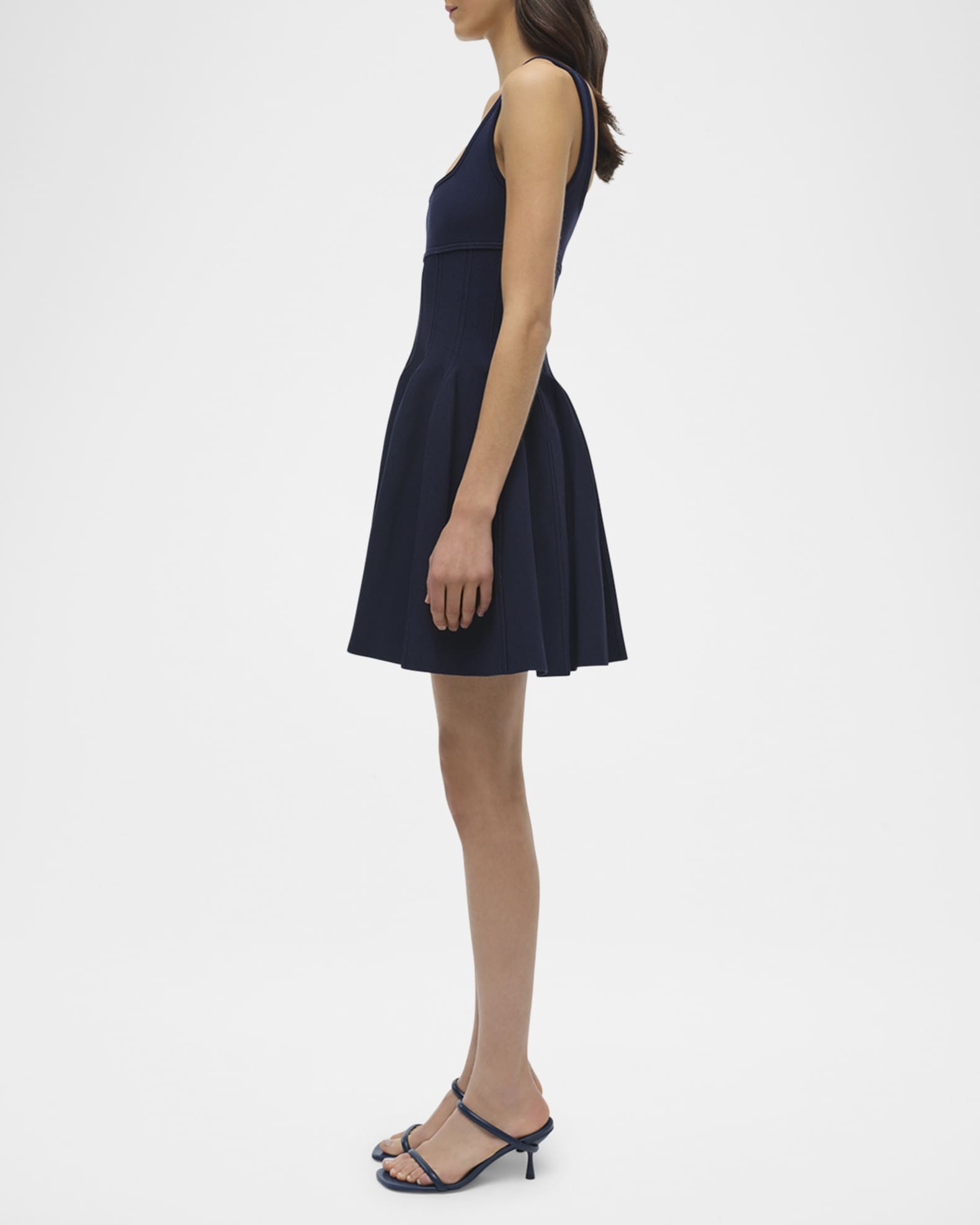knee length dresses for ladies Electra Slinky Lace Mini Dress - Pale Blue