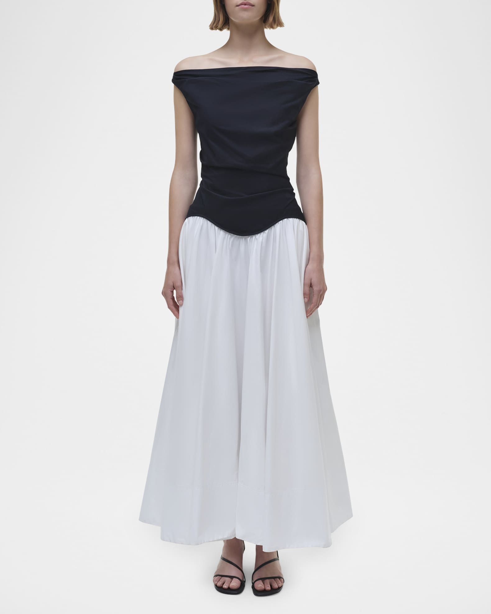 Cersei Drop-Waist Off-The-Shoulder Midi Dress 1