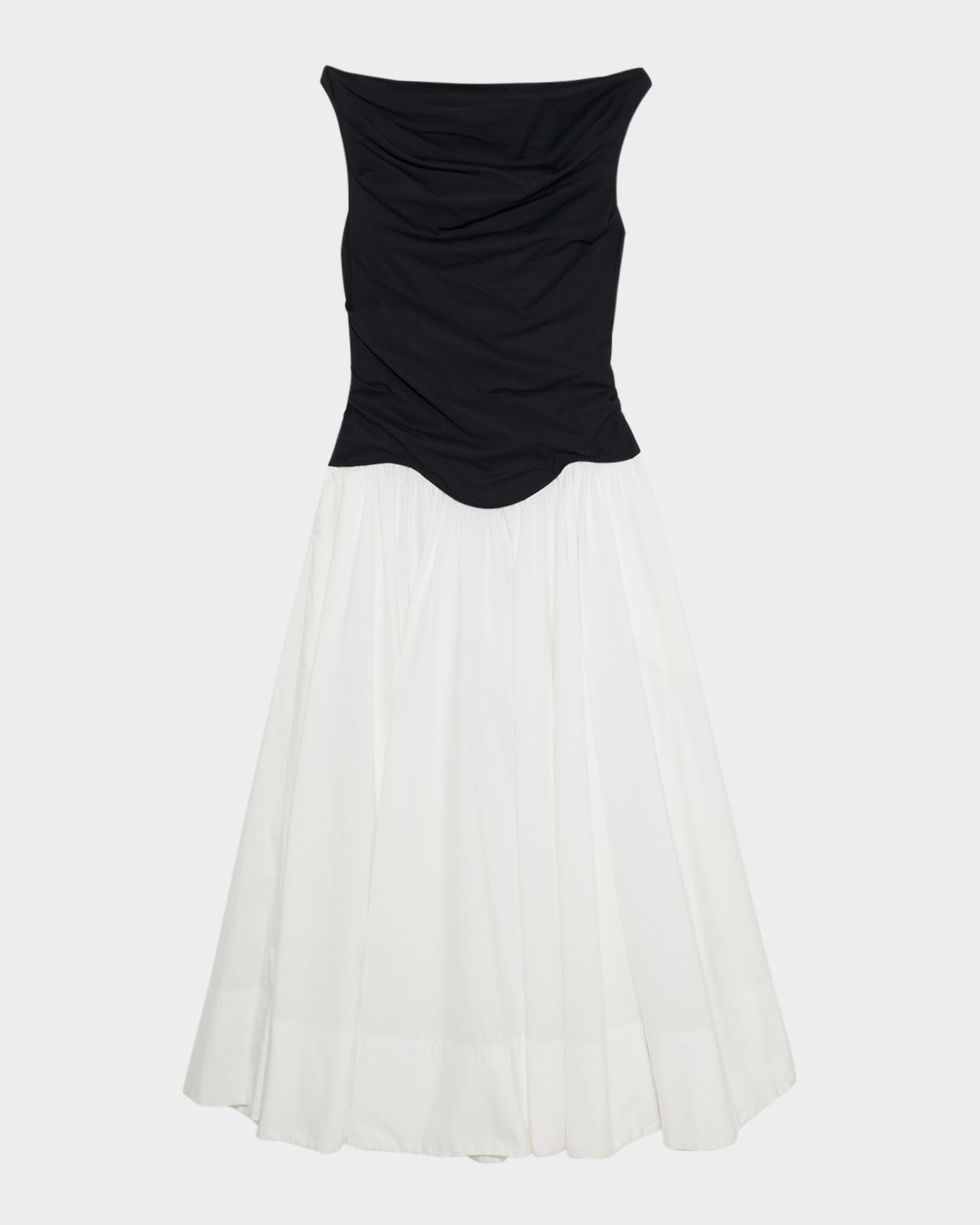 Cersei Drop-Waist Off-The-Shoulder Midi Dress 0