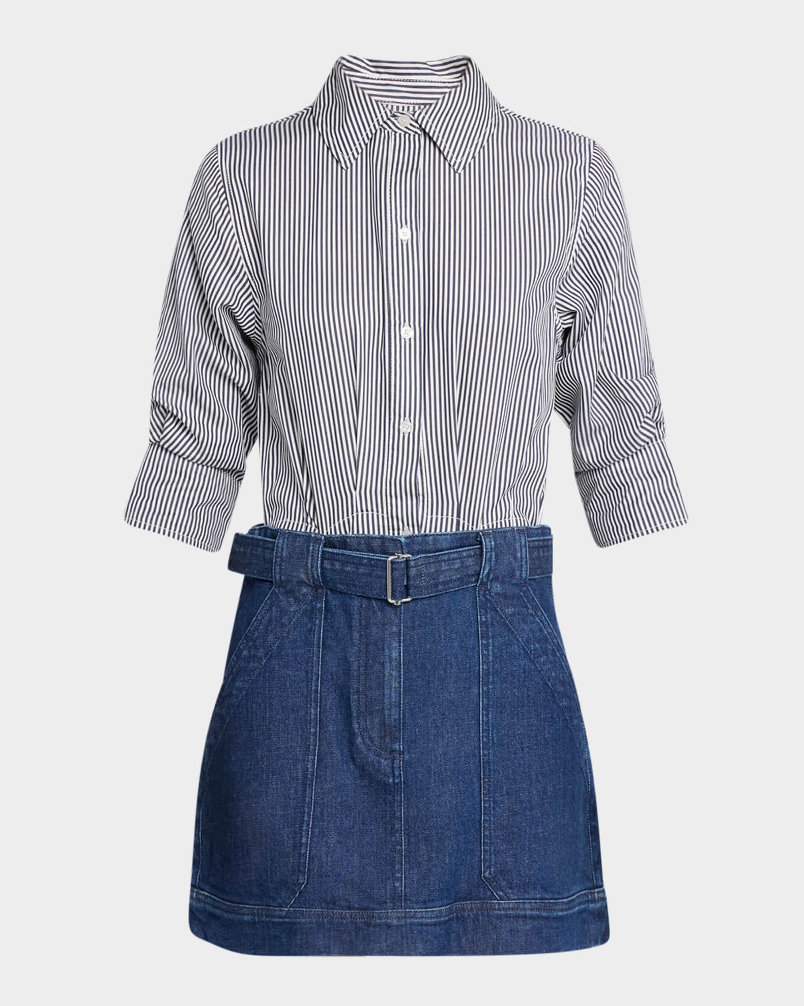Harlowe Long-Sleeve Combo Dress 0