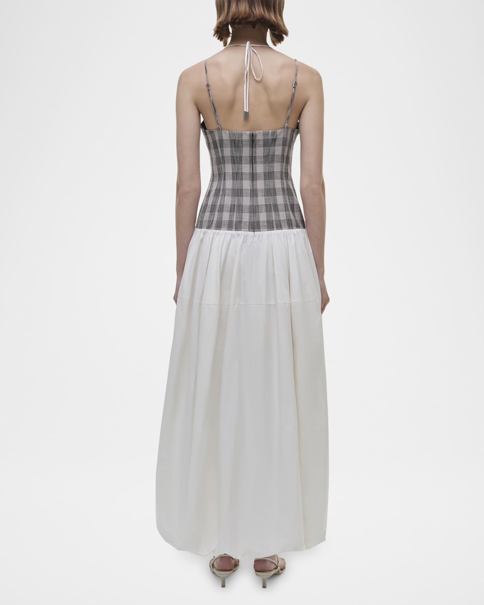 SIMKHAI Pfeiffer Drop-Waist Bubble Midi Dress | Neiman Marcus