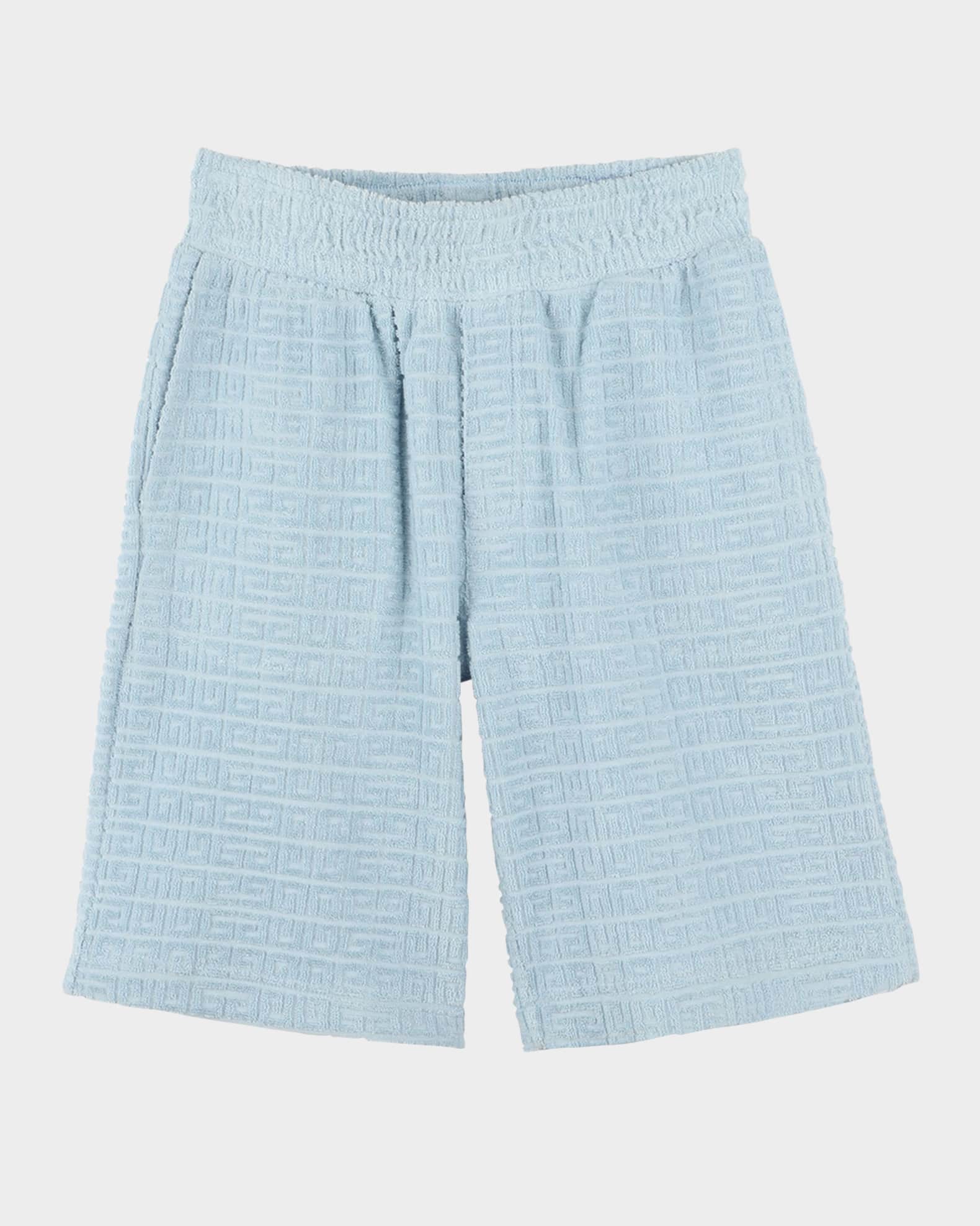 Boy's Monogram Embossed Terry Shorts 0