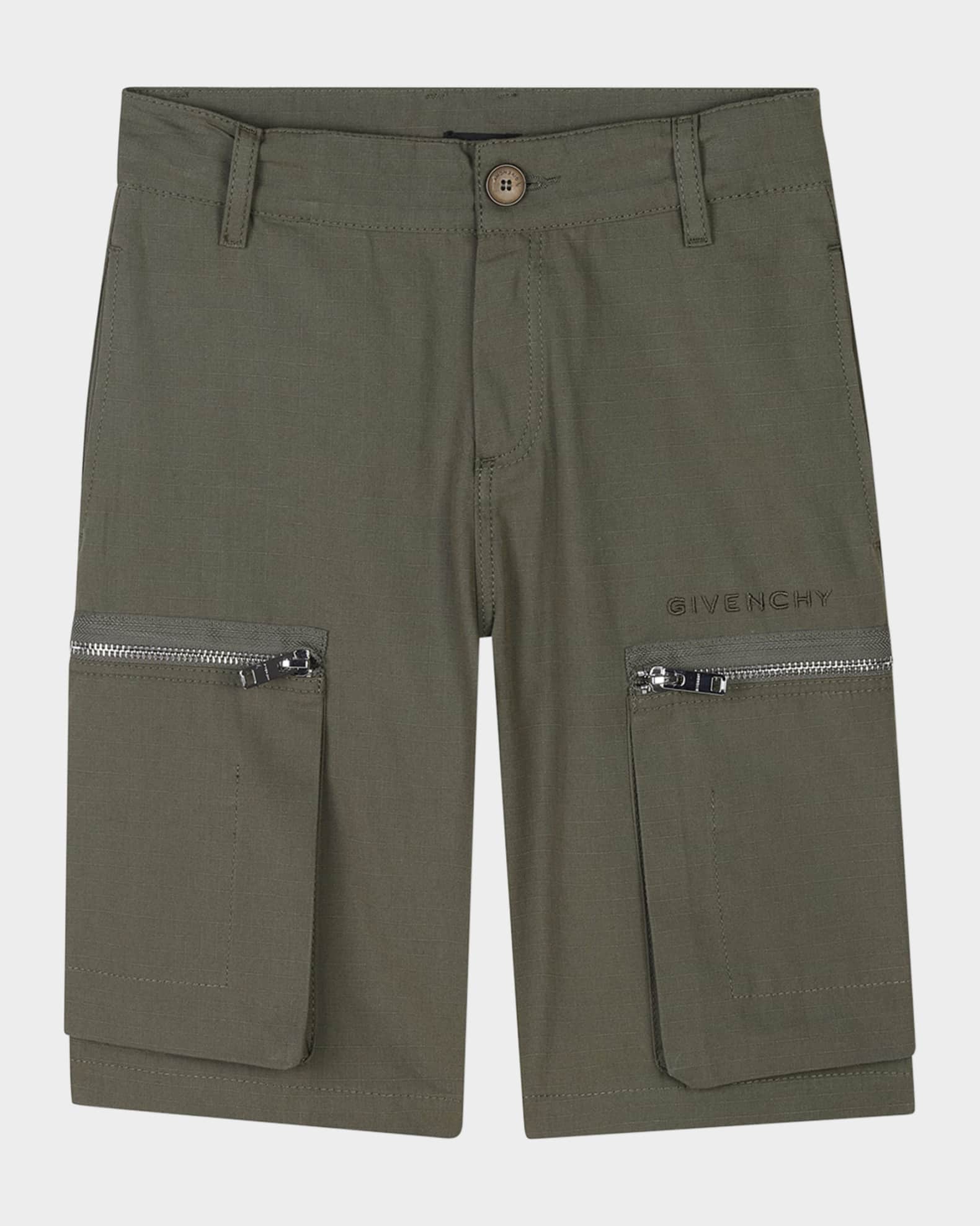 Boy's Logo Embroidered Bermuda Shorts 0