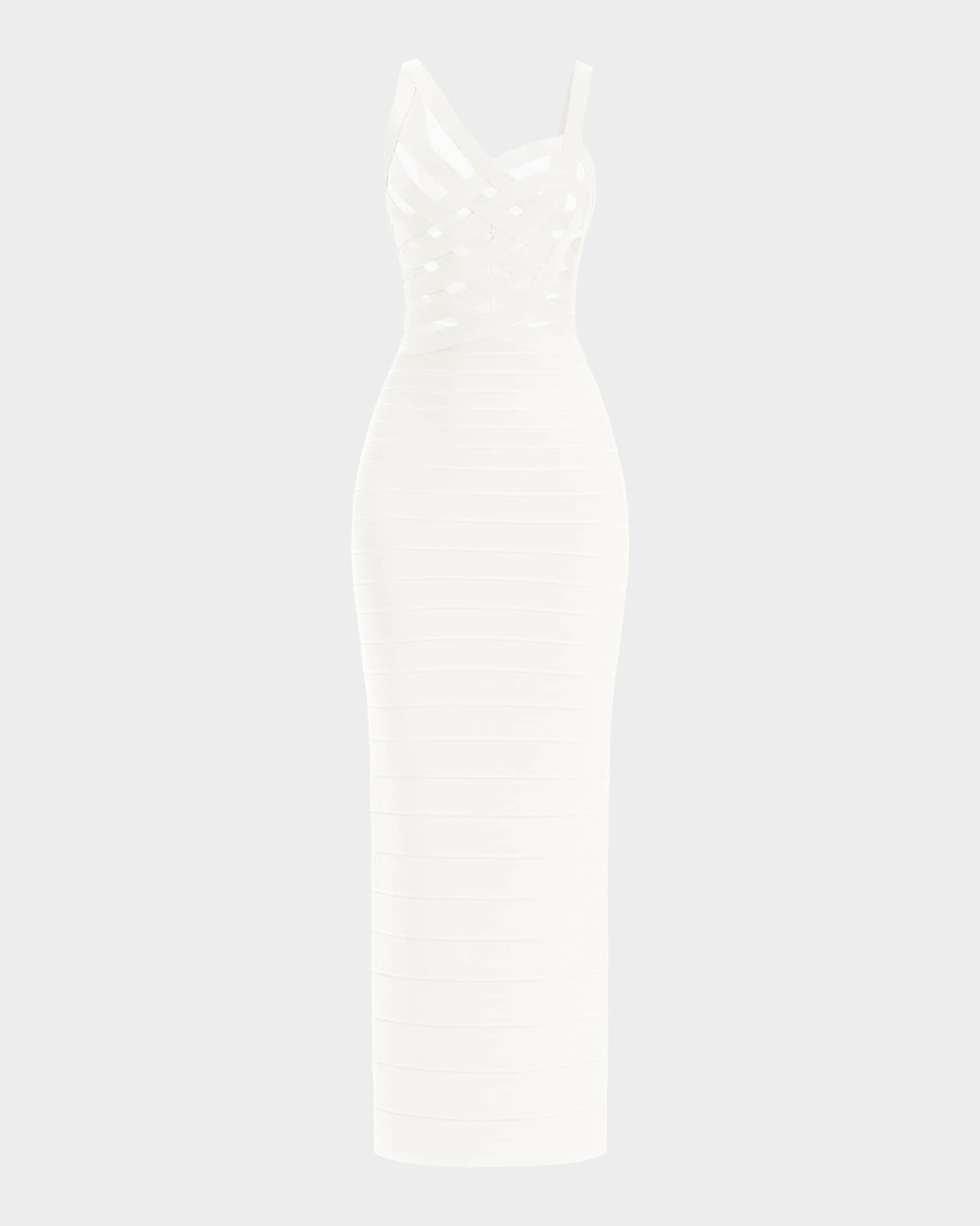 Adeline Crossover Mesh Bandage Gown 0