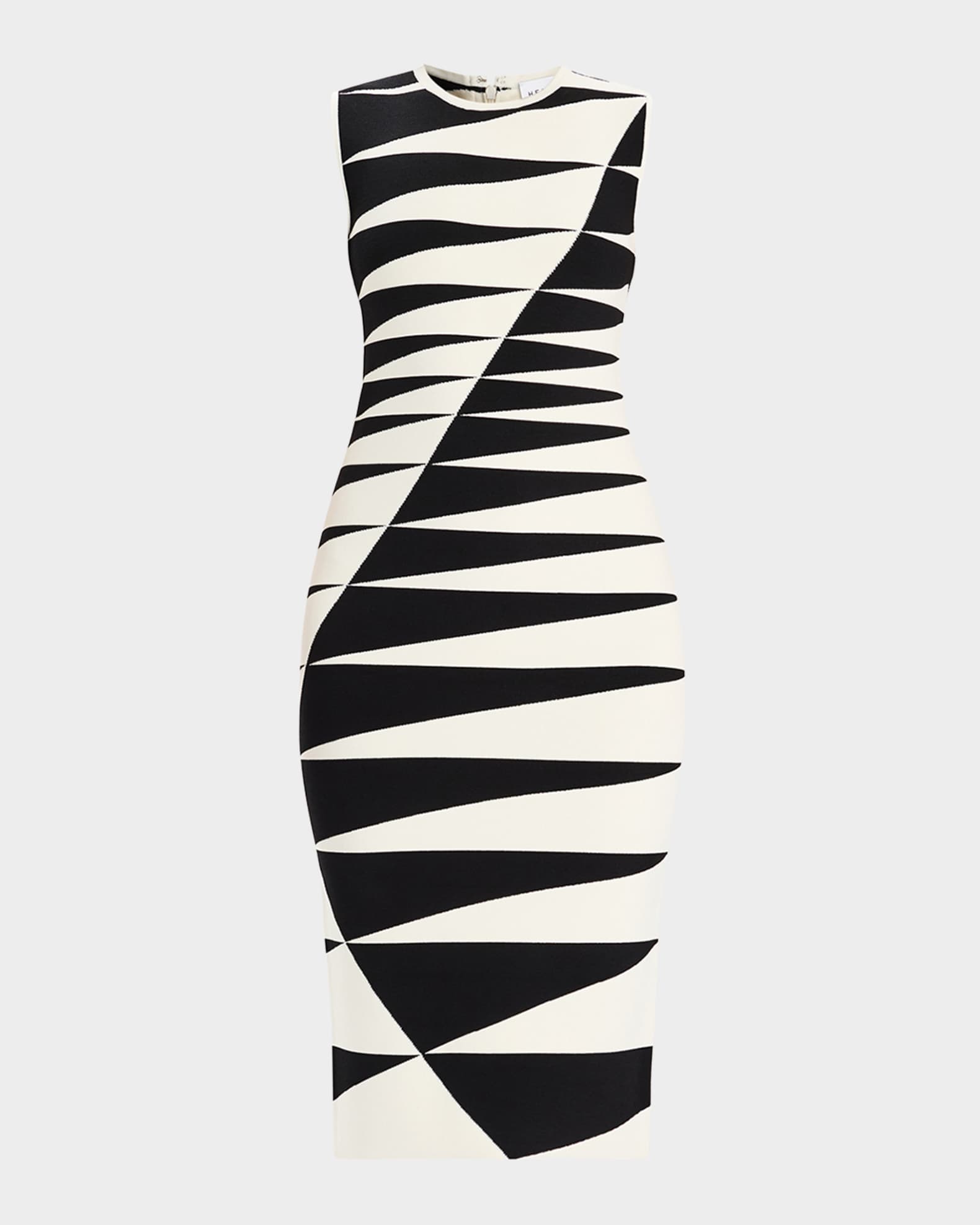 Valeria Abstract Sleeveless Midi Dress 0