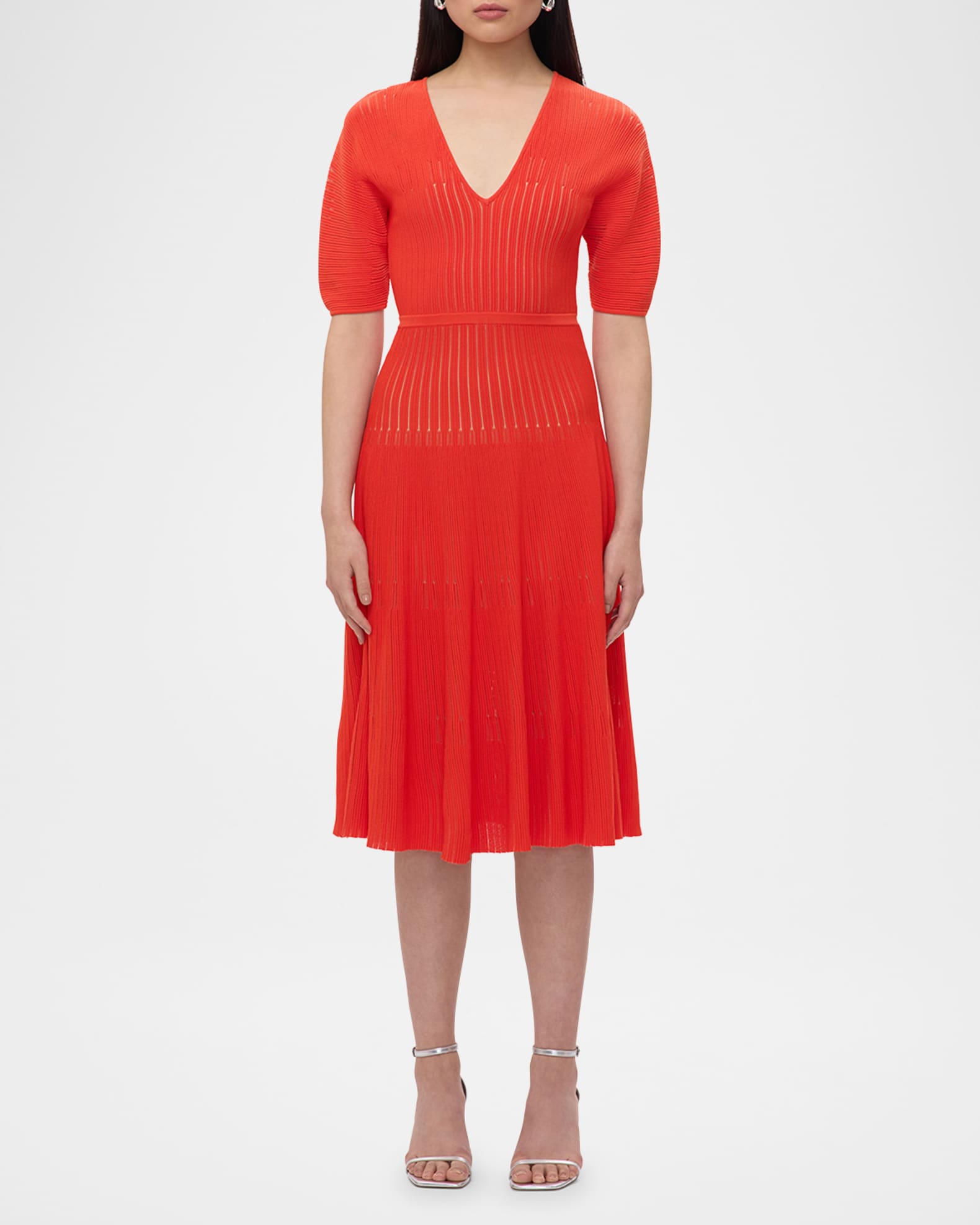 Lyla Dolman-Sleeve Rib Midi Dress 1