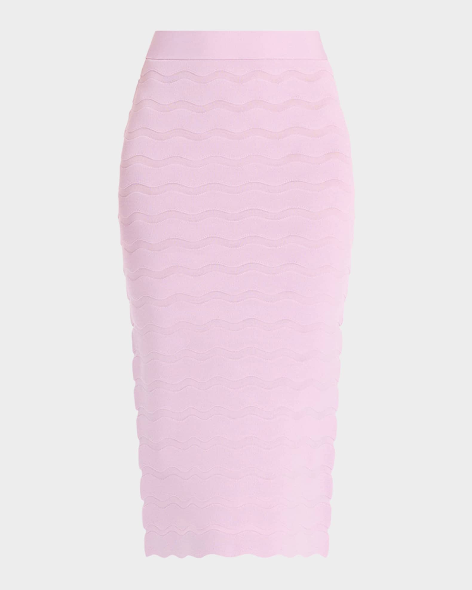 Eloise Wavy Midi Pencil Skirt 0