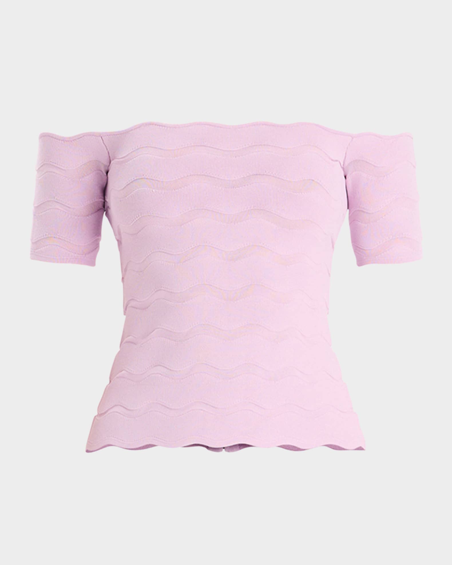 Lainey Wavy Off-The-Shoulder Top 0