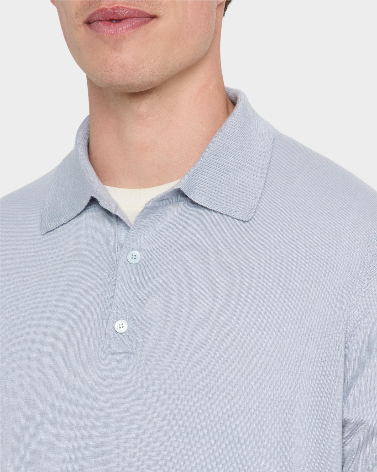 Men's Relais Silk/Cashmere Short Sleeve Buttonless Polo in Blush main image 1