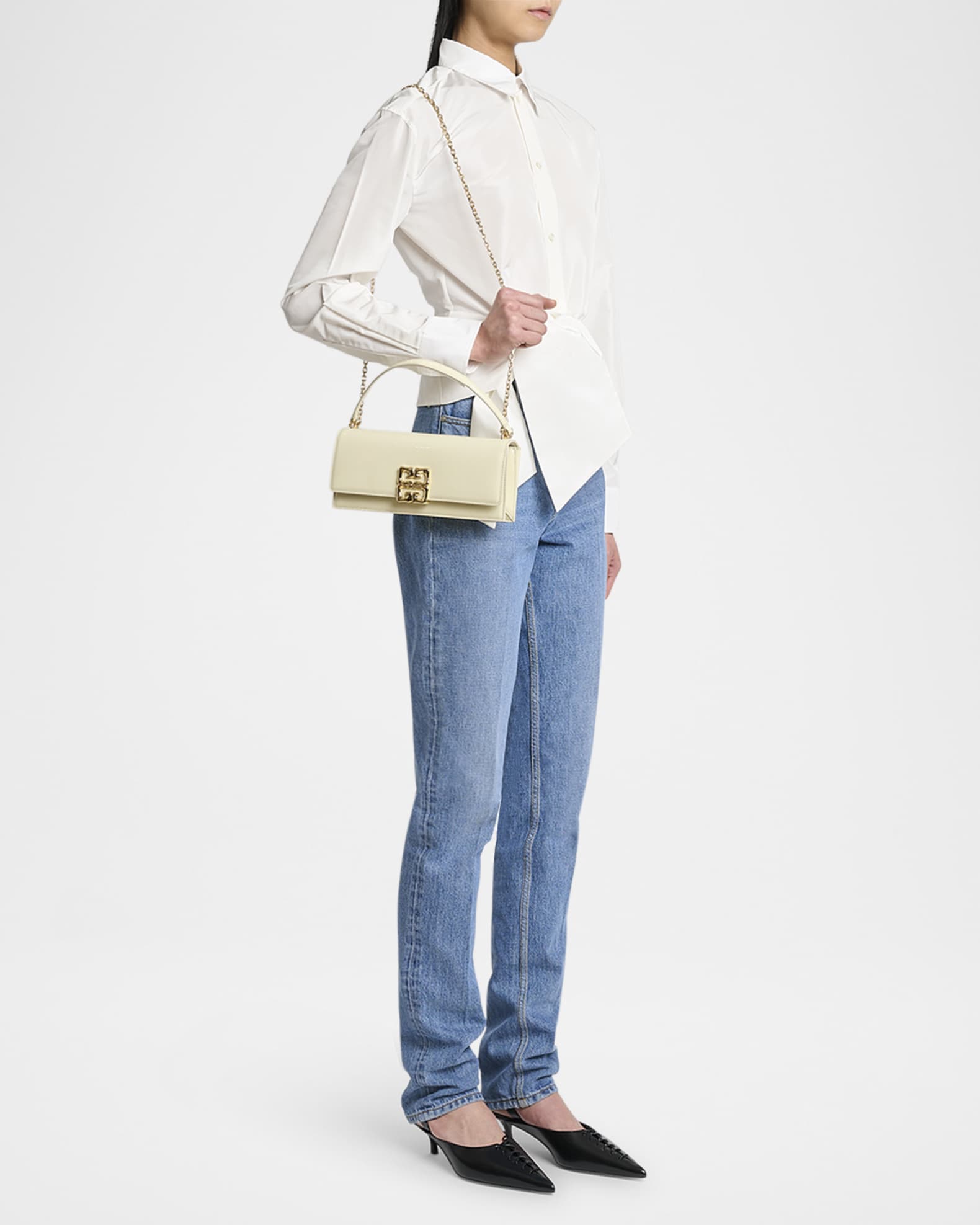 Givenchy 4G Liquid Small Chain Shoulder Bag in Leather