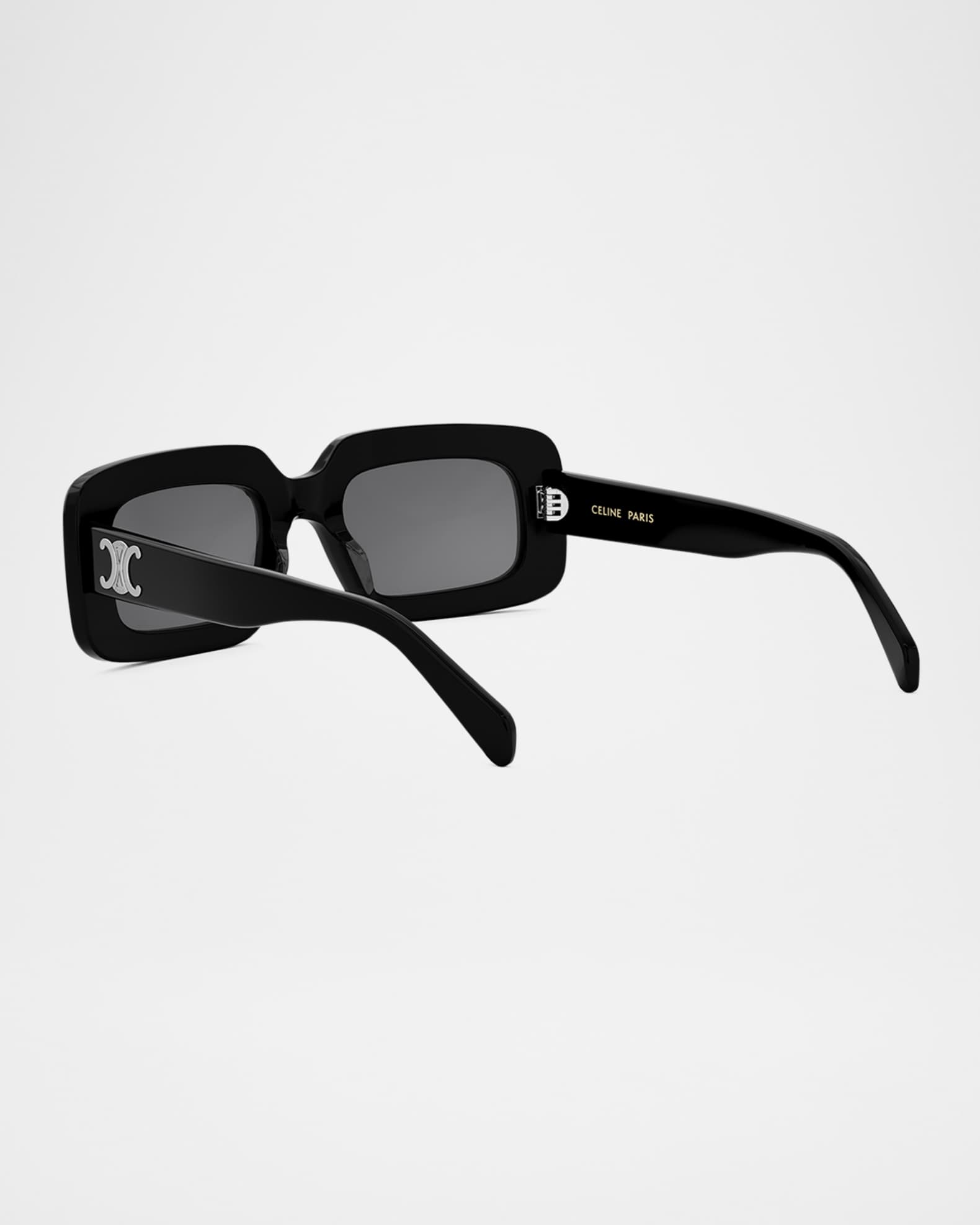 Celine Men's Triomphe Acetate Rectangle Sunglasses | Neiman