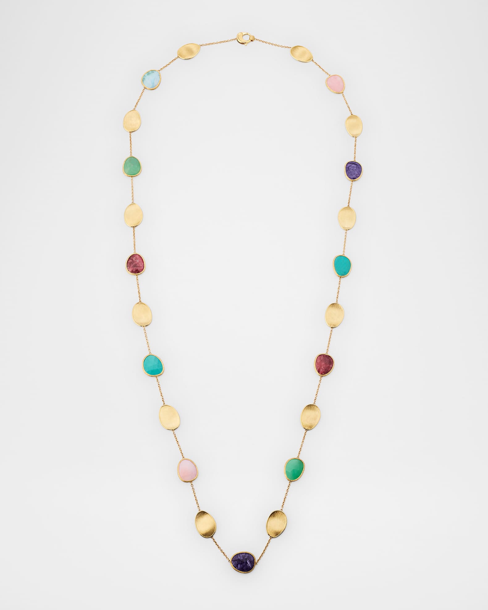 Lunaria 18K Yellow Gold Necklace with Mixed Stones 0