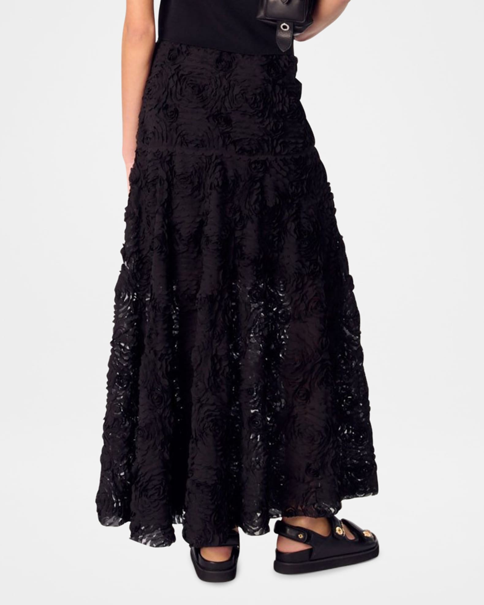 Bloise Maxi Skirt - Black Floral - Petal & Pup USA
