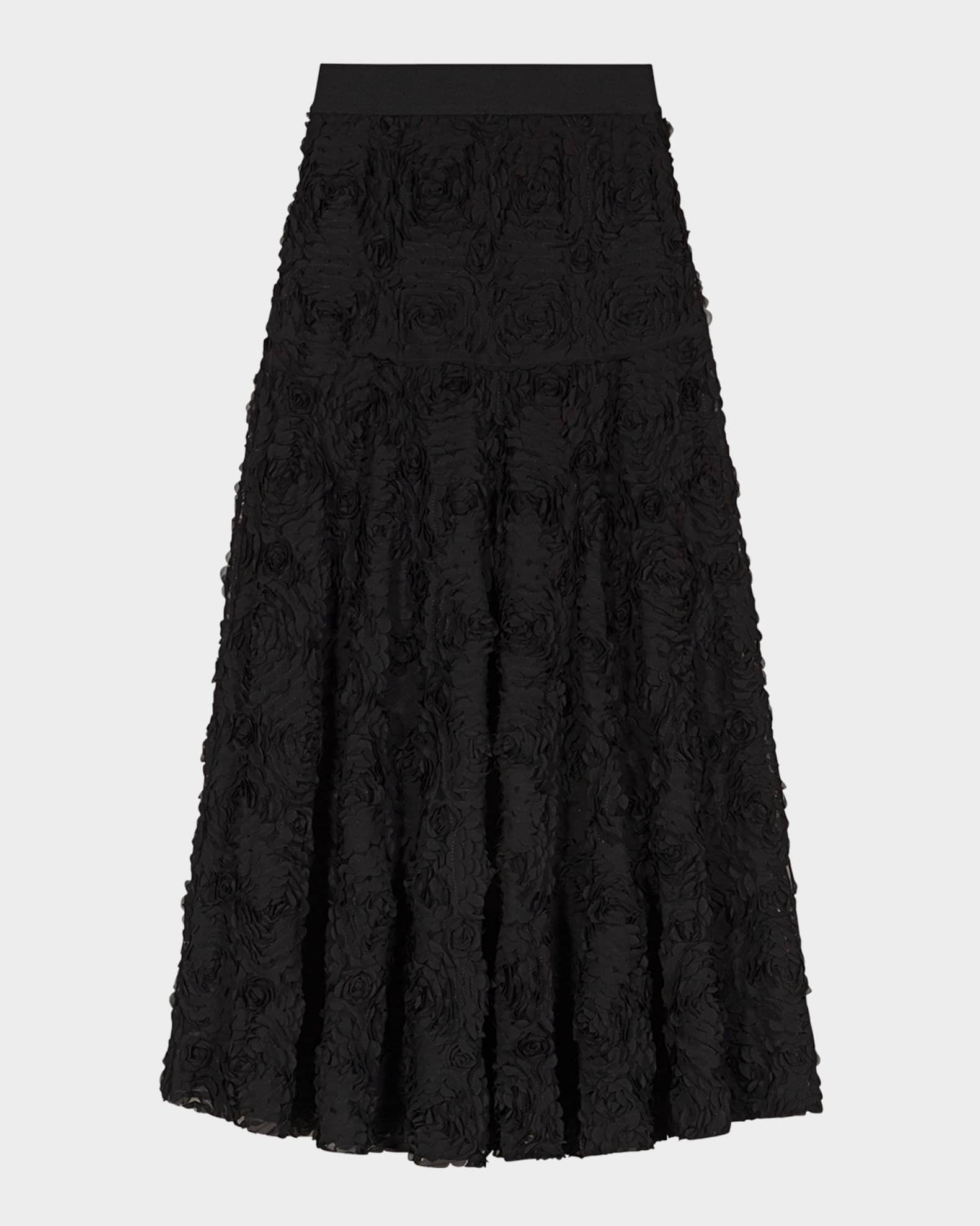 Maje Josino Flower Tulle Maxi Skirt | Neiman Marcus