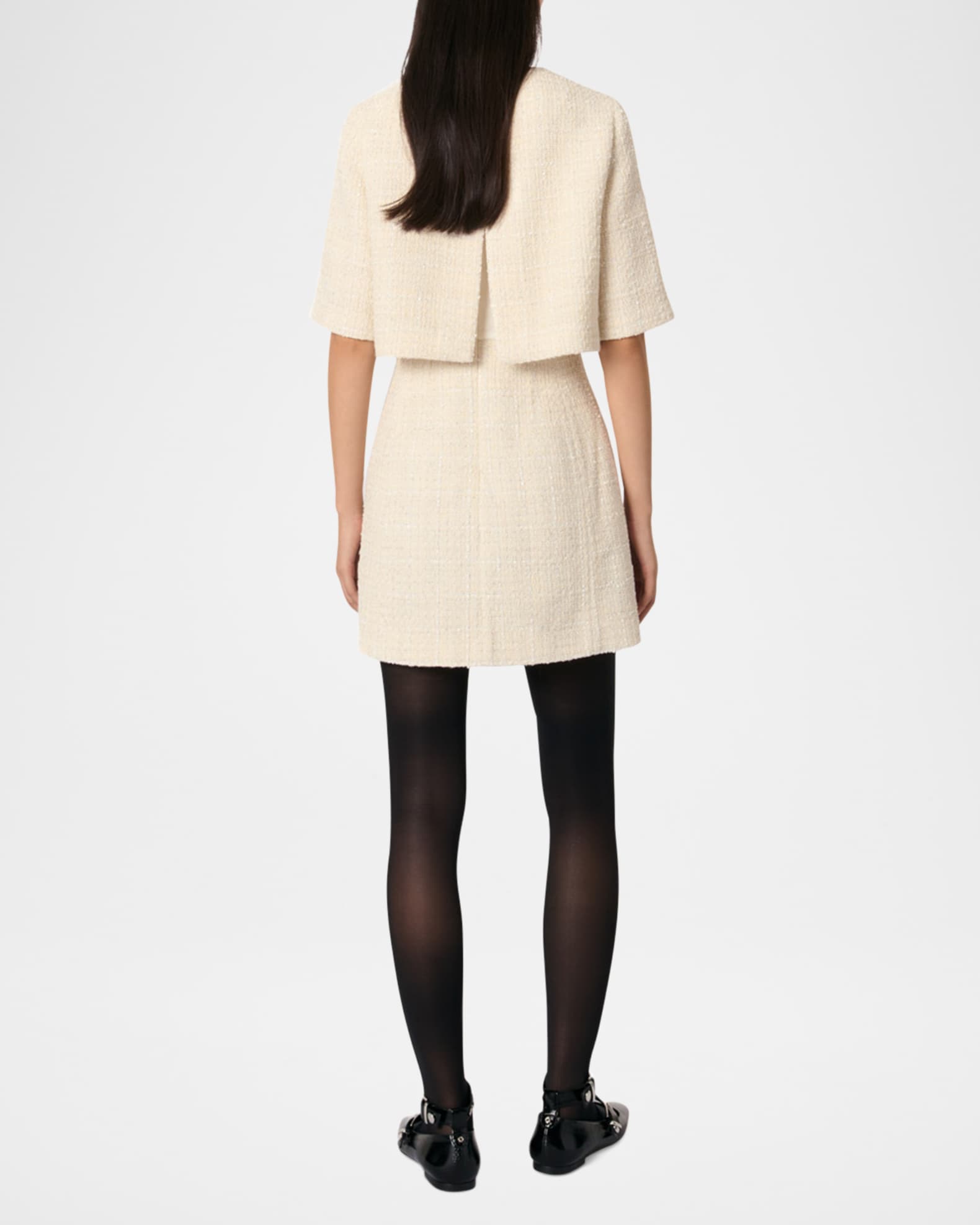 Maje Reims Tweed Two-in-One Mini Dress | Neiman Marcus