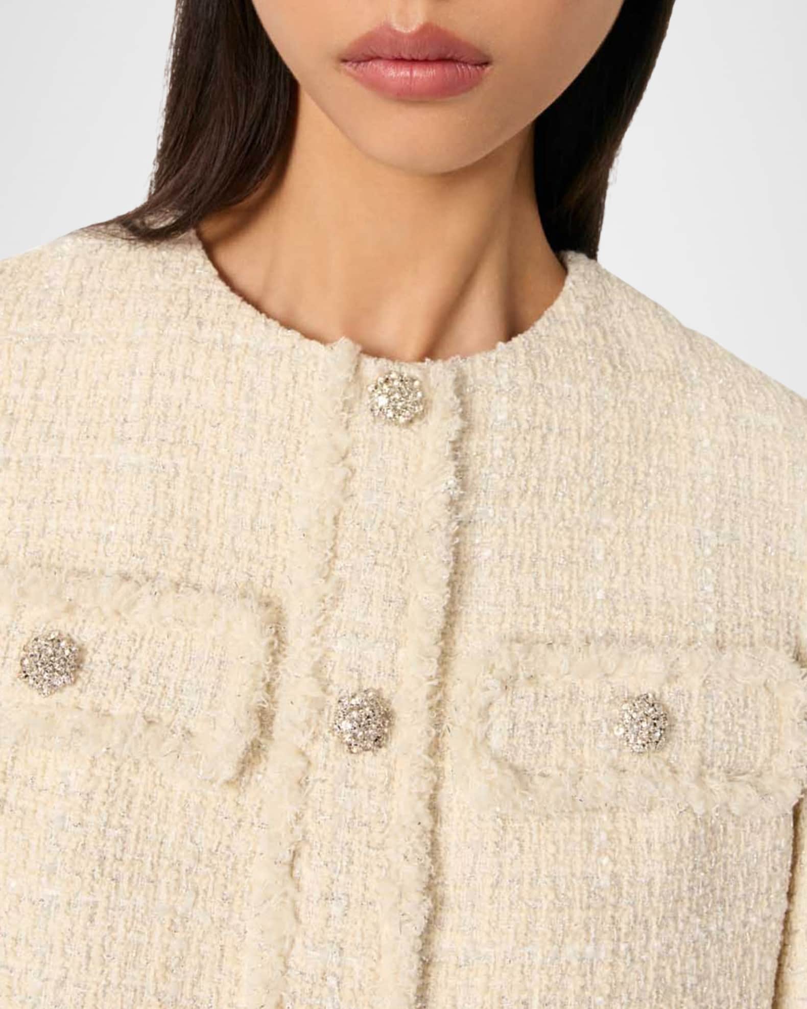 Maje Reims Tweed Two-in-One Mini Dress | Neiman Marcus