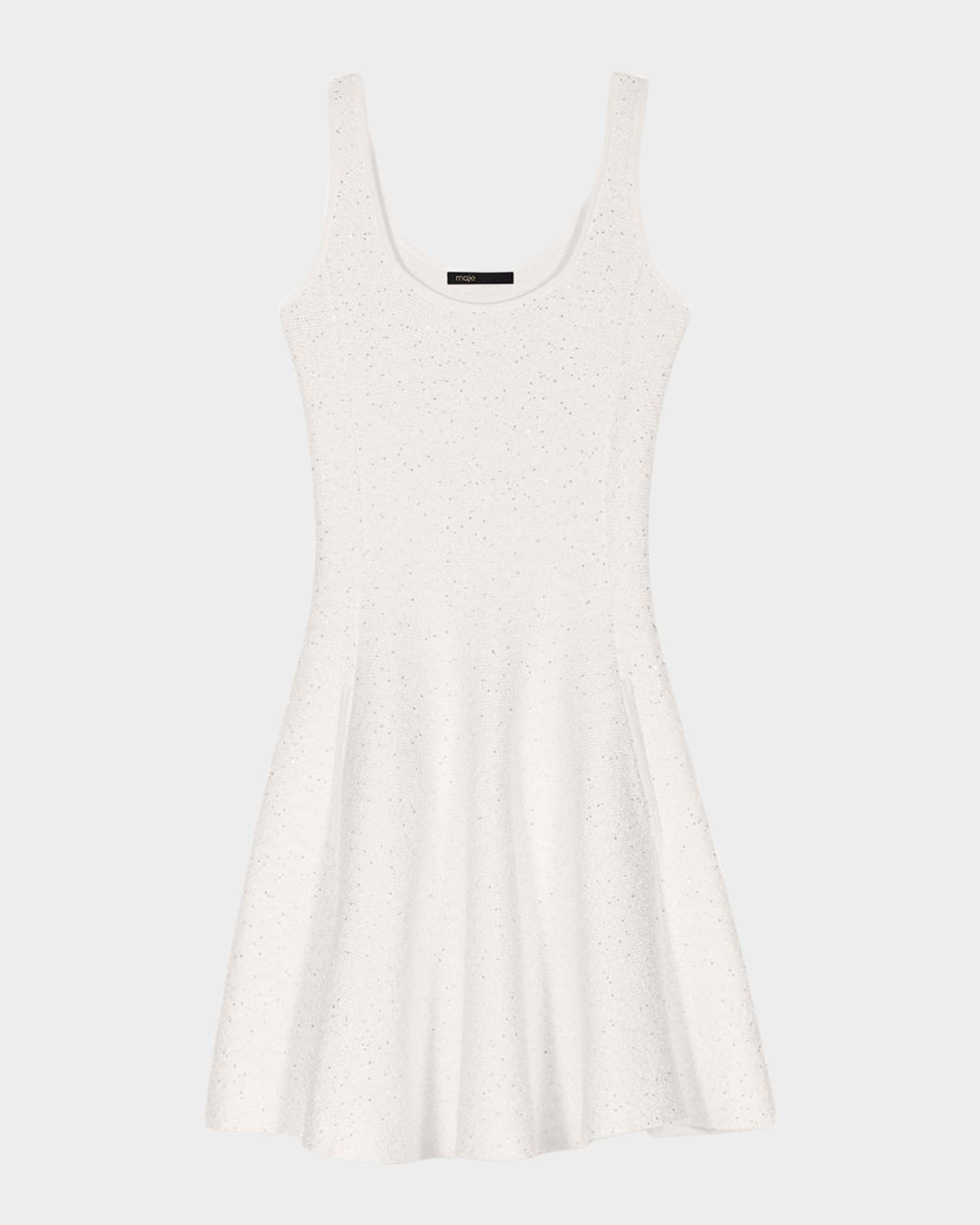 Russels Sequined Stretch Knit Mini Dress 0