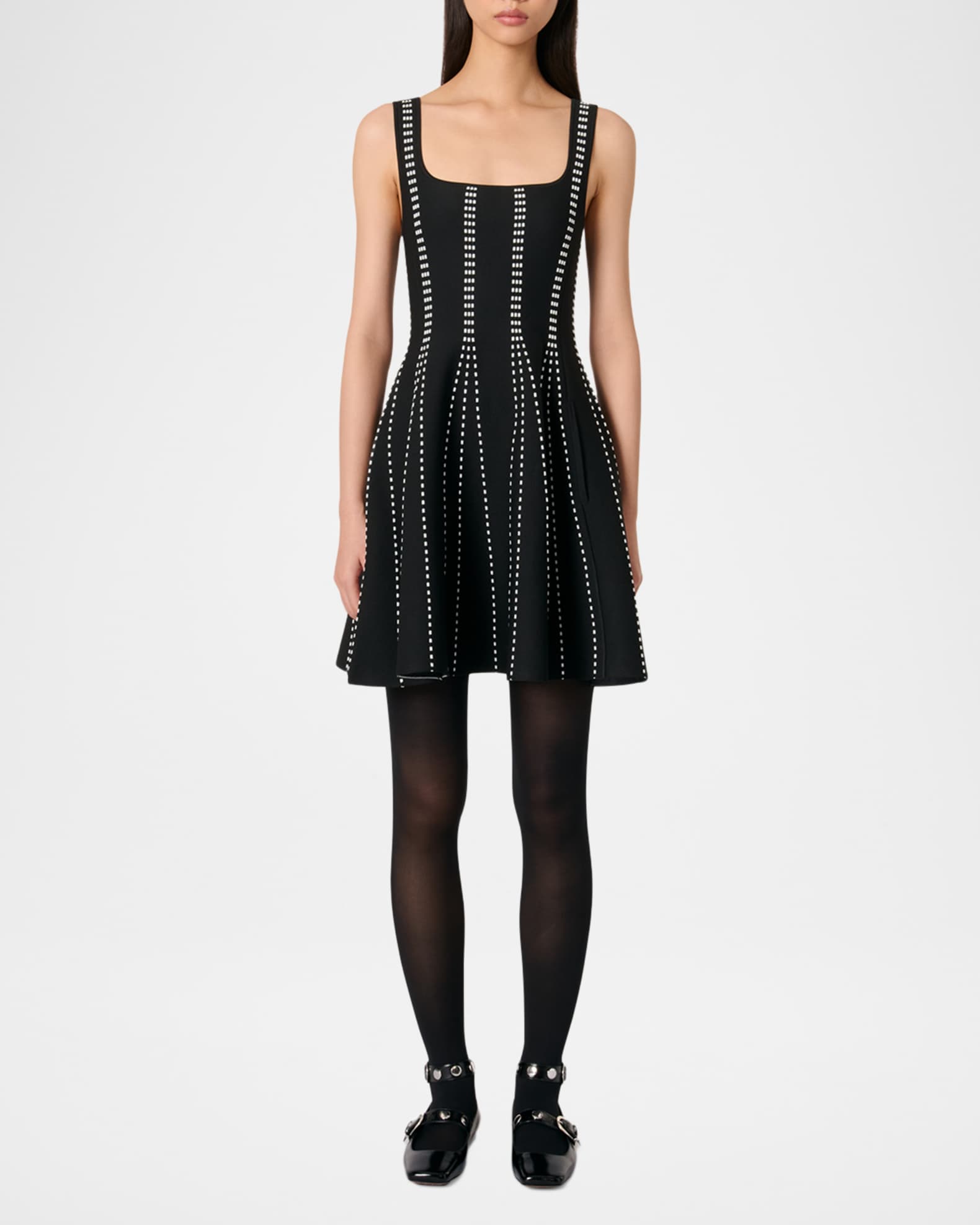 Maje Russellier Stretch Knit Mini Dress | Neiman Marcus