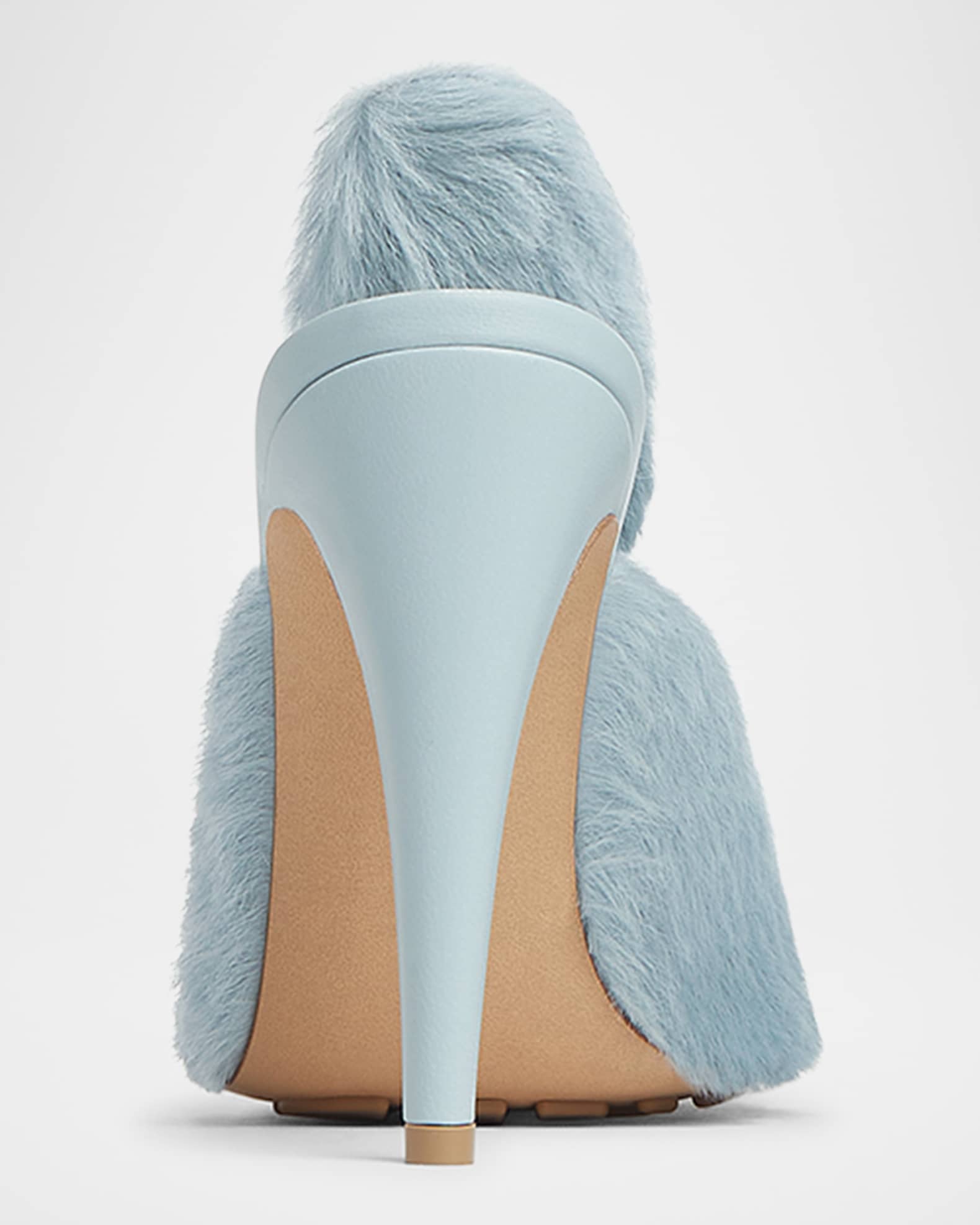 BOTTEGA VENETA 水色 レザー ミュール Bottega Veneta Leather Mules