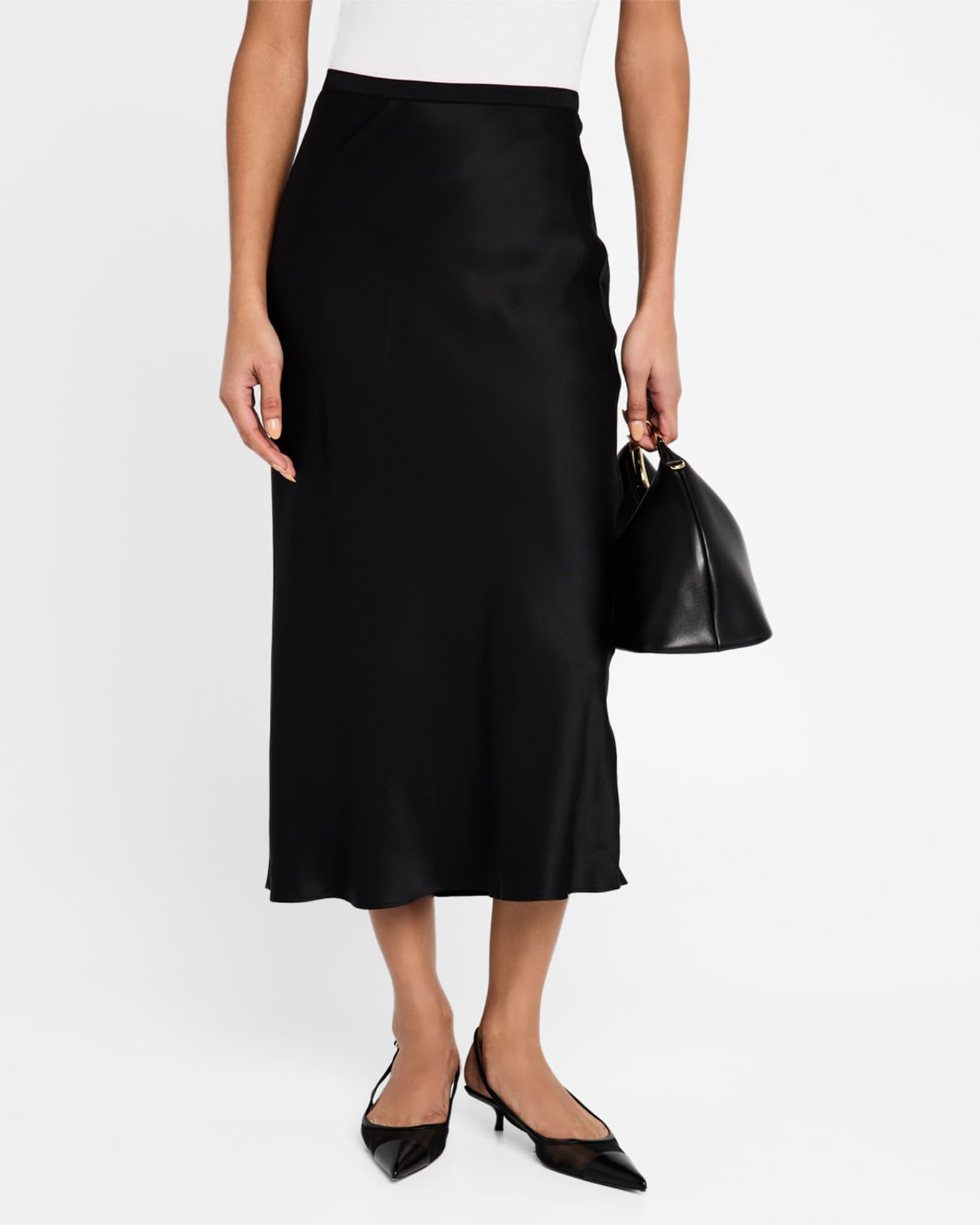 ANINE BING Bar Silk Skirt | Neiman Marcus