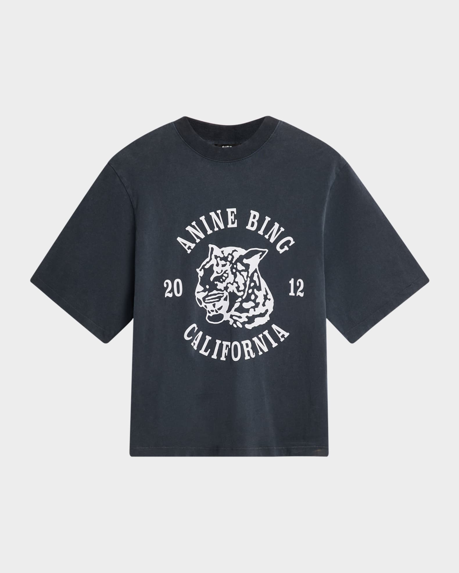 ANINE BING Avi Collegiate Leopard Tee | Neiman Marcus