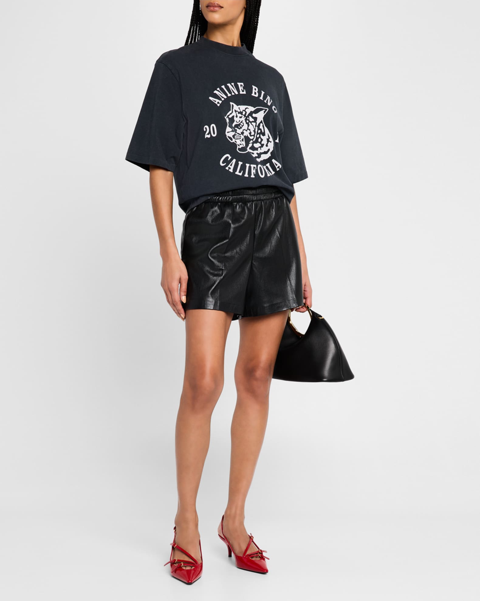 Kam Vegan Leather Shorts 1