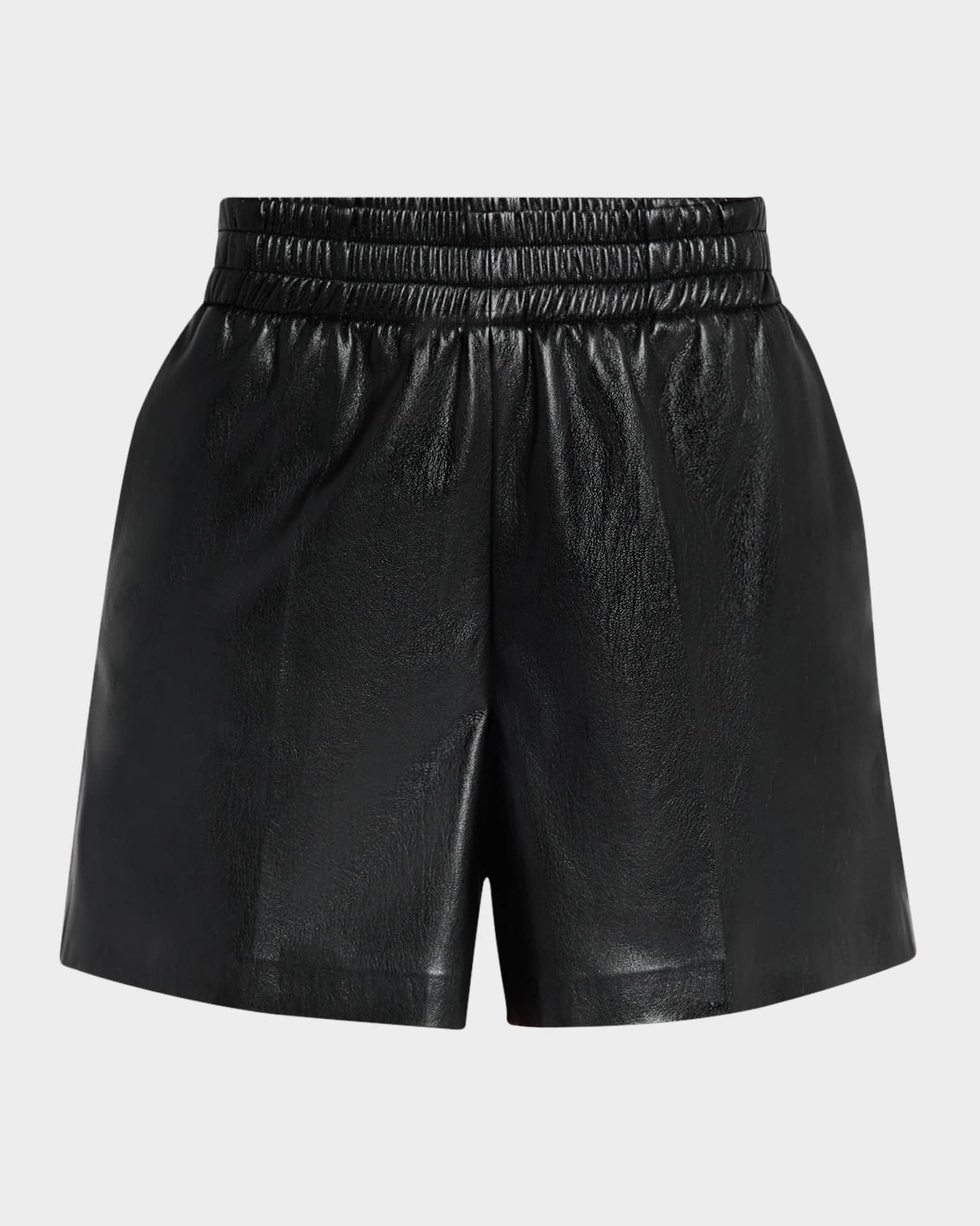 Kam Vegan Leather Shorts 0