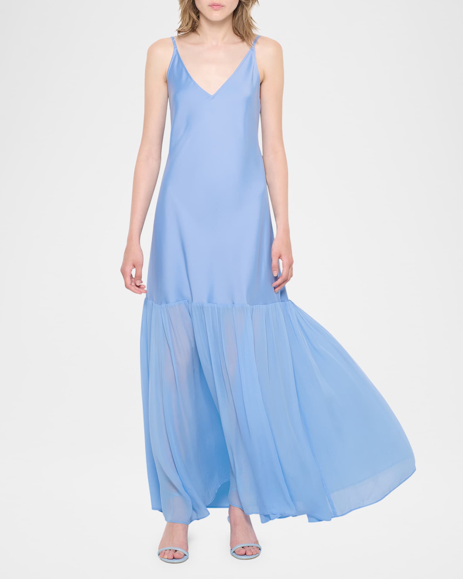 Provence Satin Maxi Dress 1