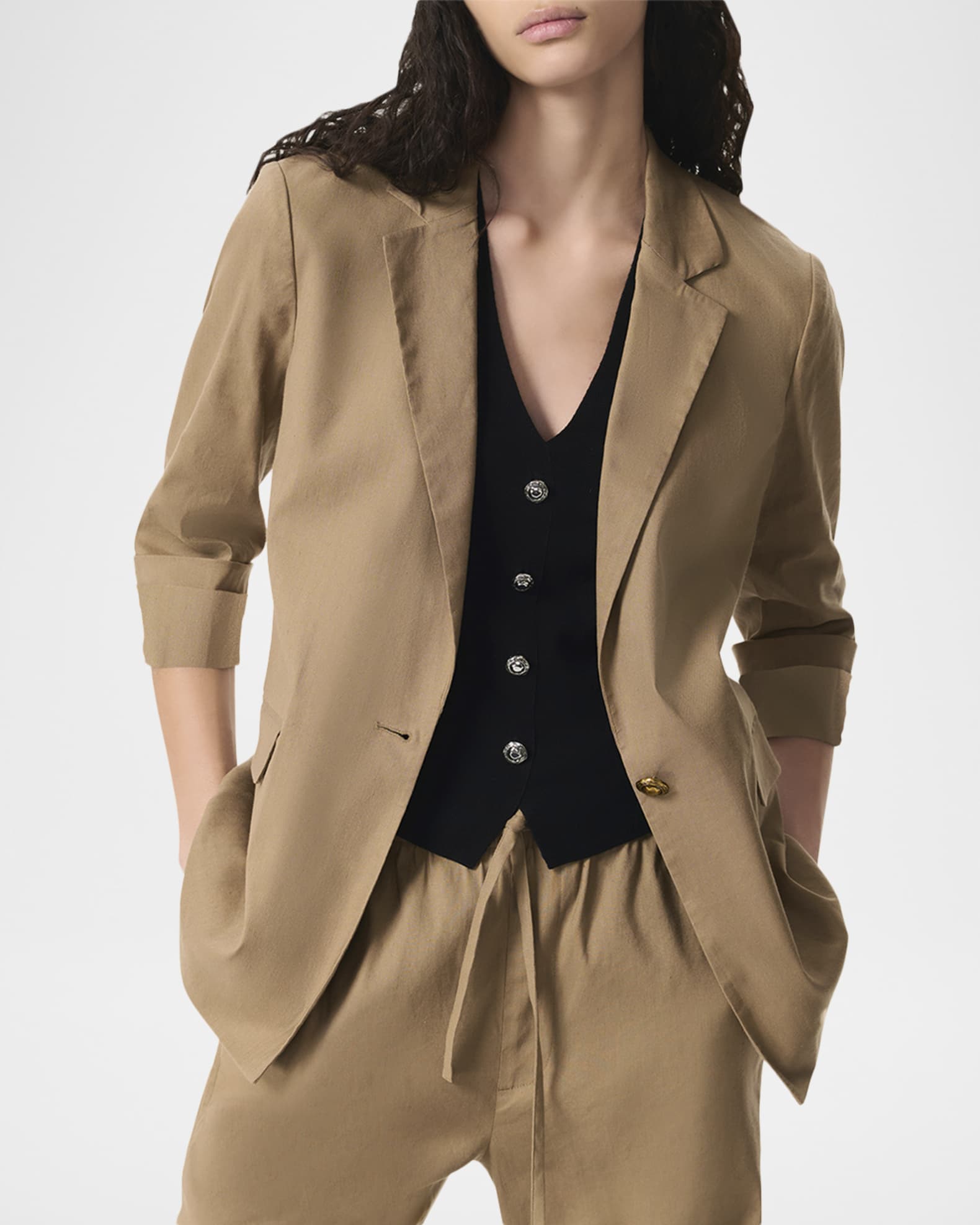 Rag & Bone Jennie Linen Blazer | Neiman Marcus