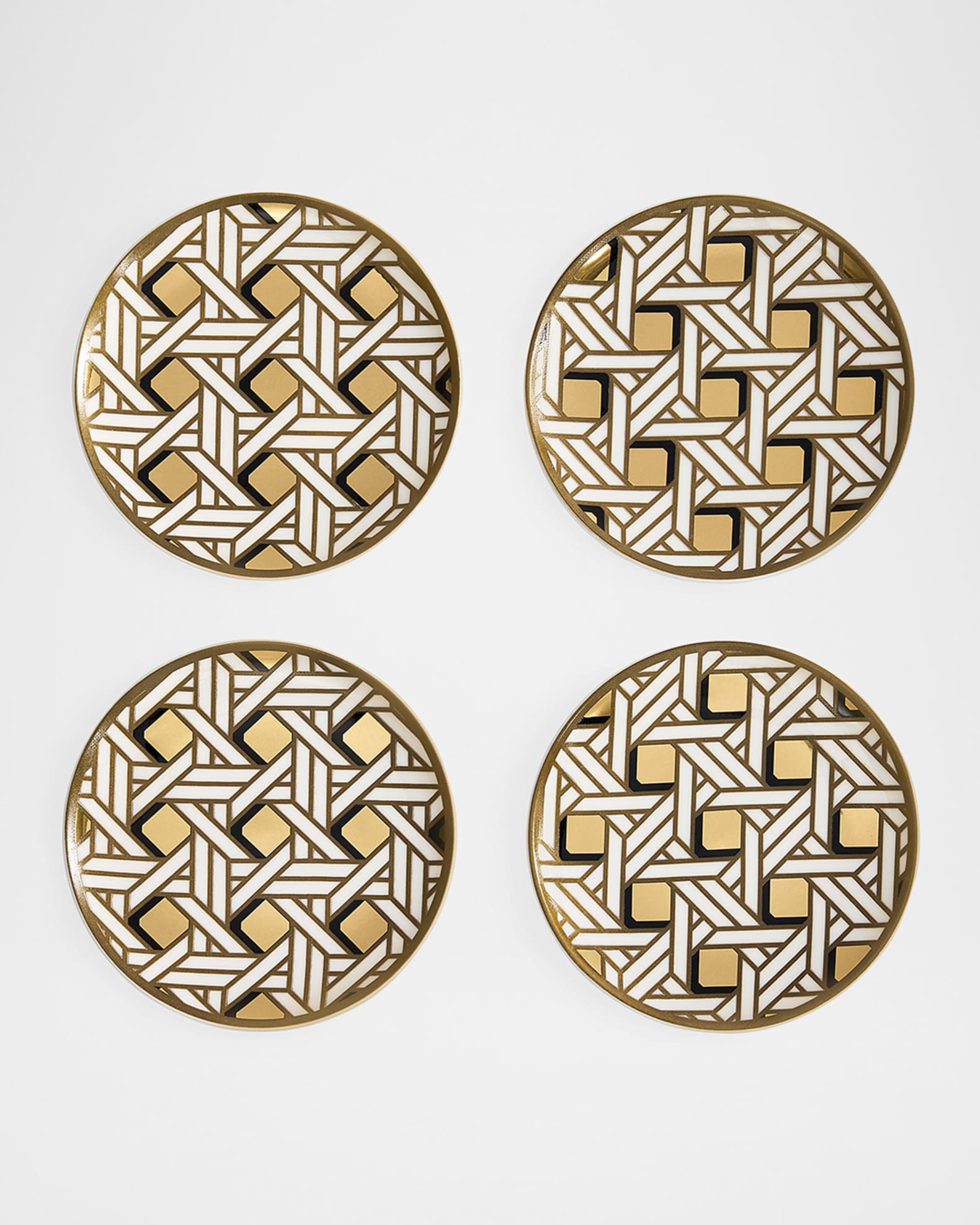 Basketweave Coasters, Set of 4 1