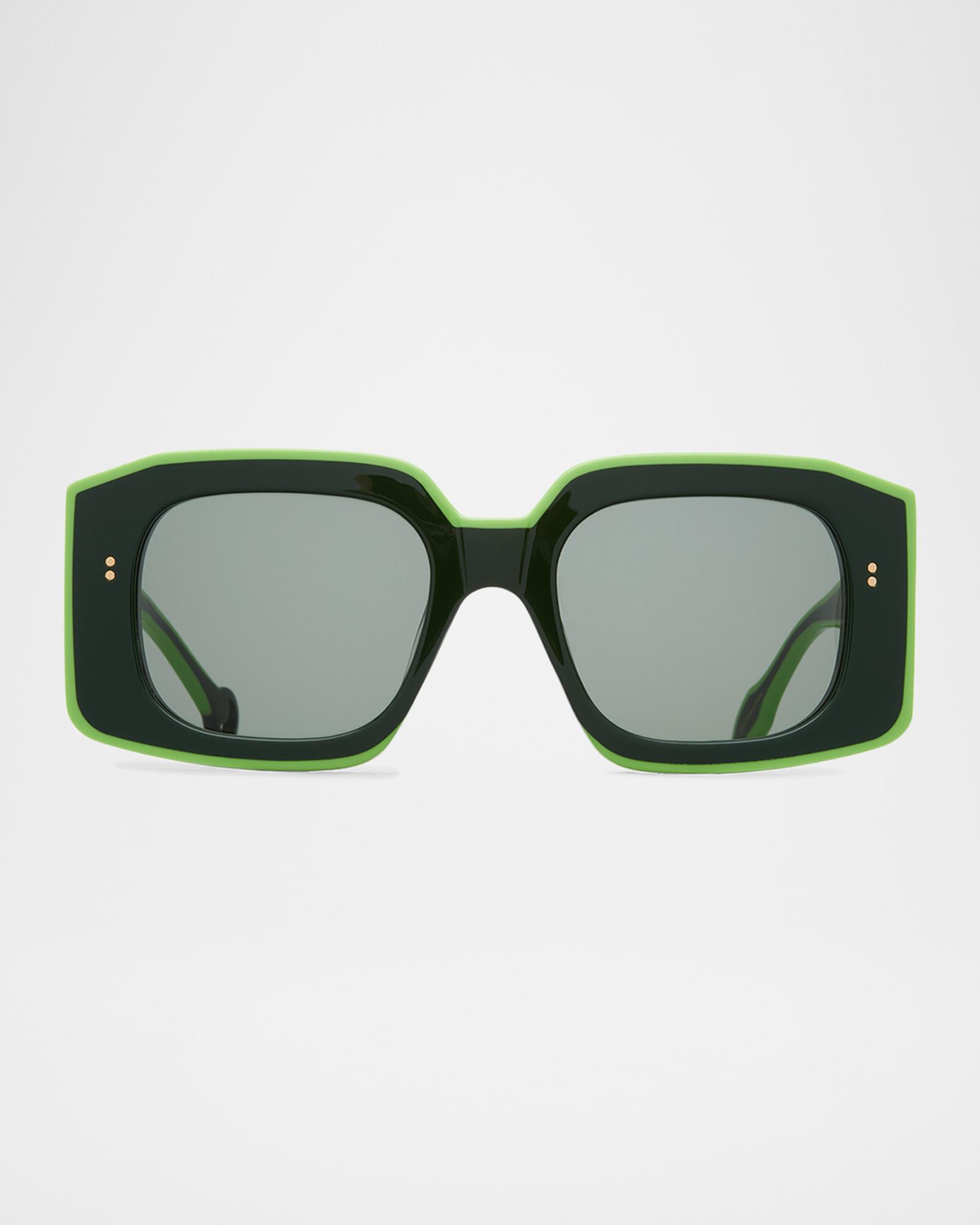 JW Anderson Bumper Square Acetate Sunglasses | Neiman Marcus