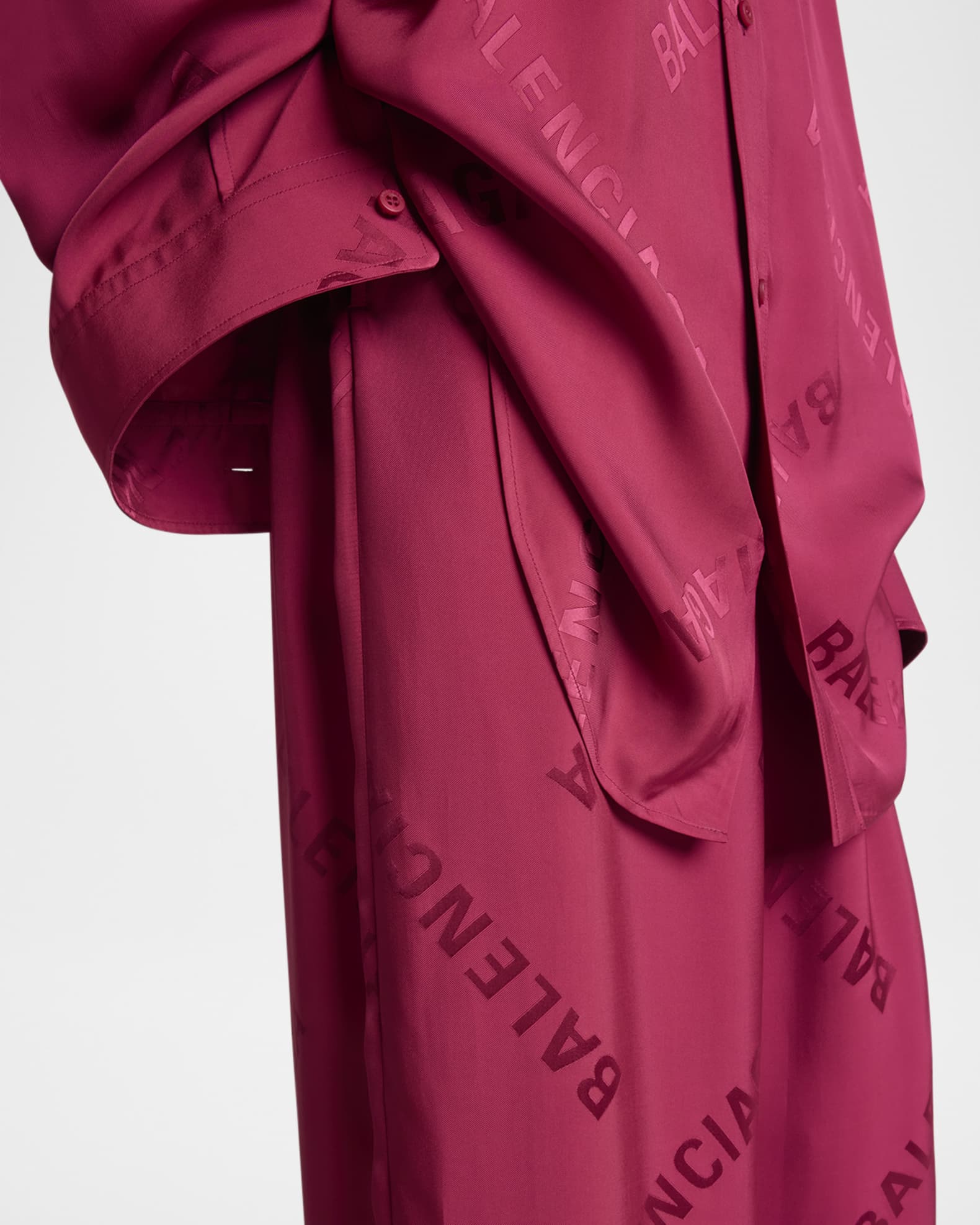 BALENCIAGA ロゴ パジャマ ワークパンツ 44 Balenciaga Logo Jacquard Wide-Leg Pajama Pants | Neiman Marcus