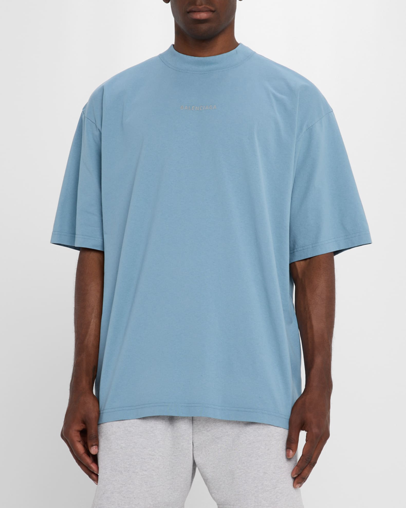 Balenciaga Unisex Jersey Embroidered Logo Medium-Fit T-Shirt